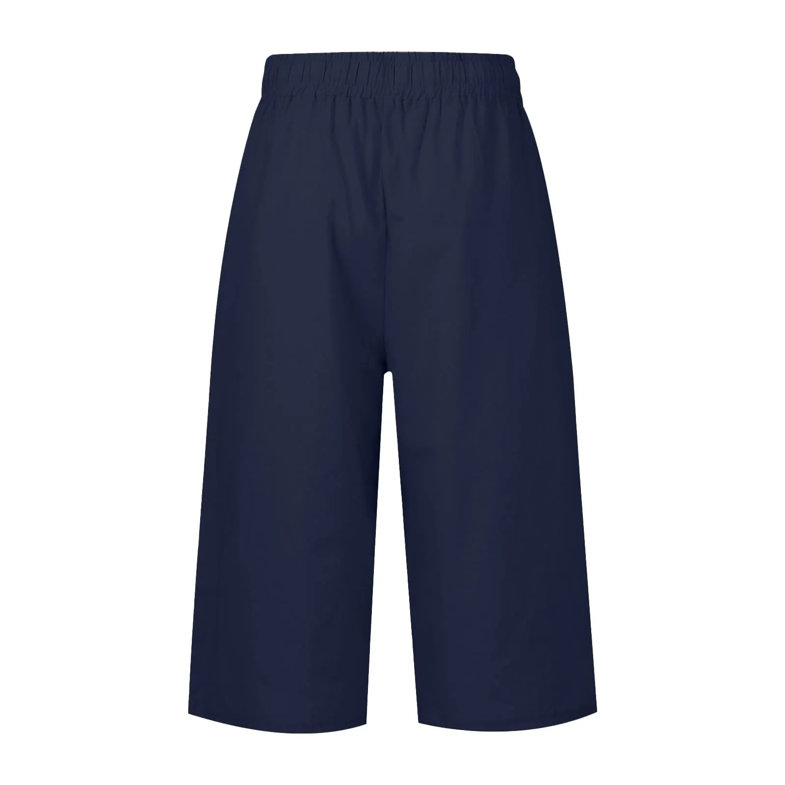HEONSATI Pantaloni Cropped Donna in Cotone e Lino Sportivi Casual Pinocchietti 3/4 Estivi Leggeri a Gamba Larga Curvy - immagine 4