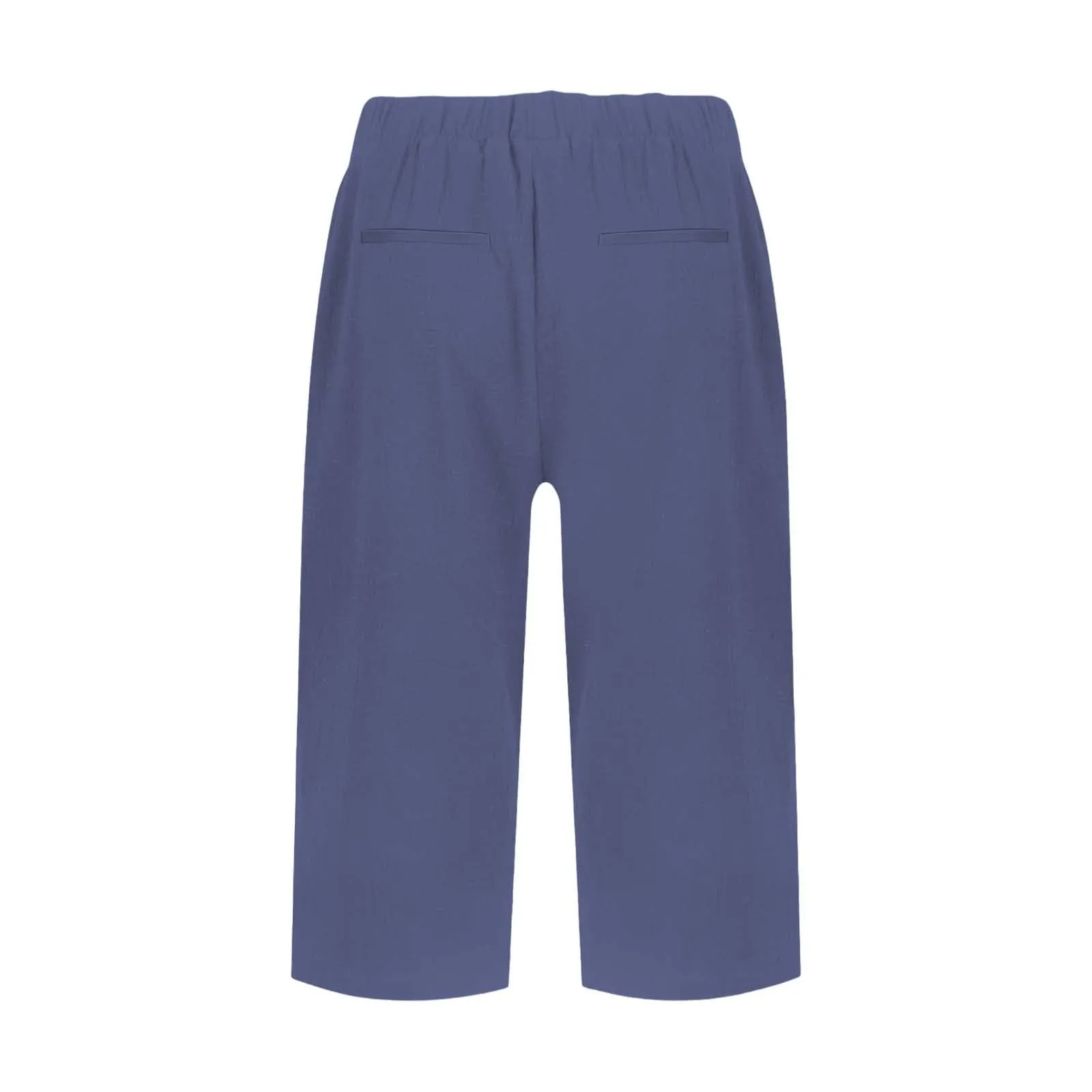 HEONSATI Pantaloni 7/8 Donna in Cotone e Lino, Pantaloni Capri Cropped Gamba Dritta con Coulisse Regolabile - immagine 4
