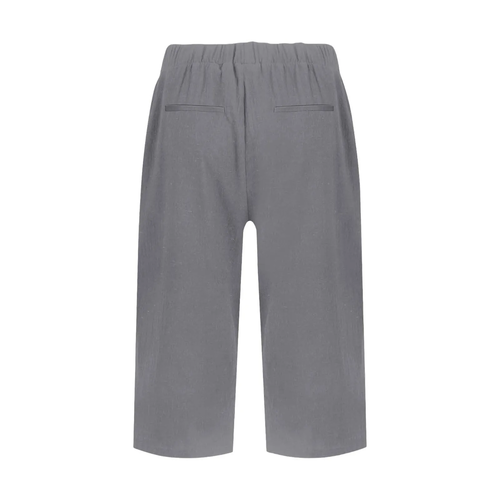 HEONSATI Pantaloni 7/8 Donna in Cotone e Lino Gamba Dritta con Coulisse Regolabile - immagine 4