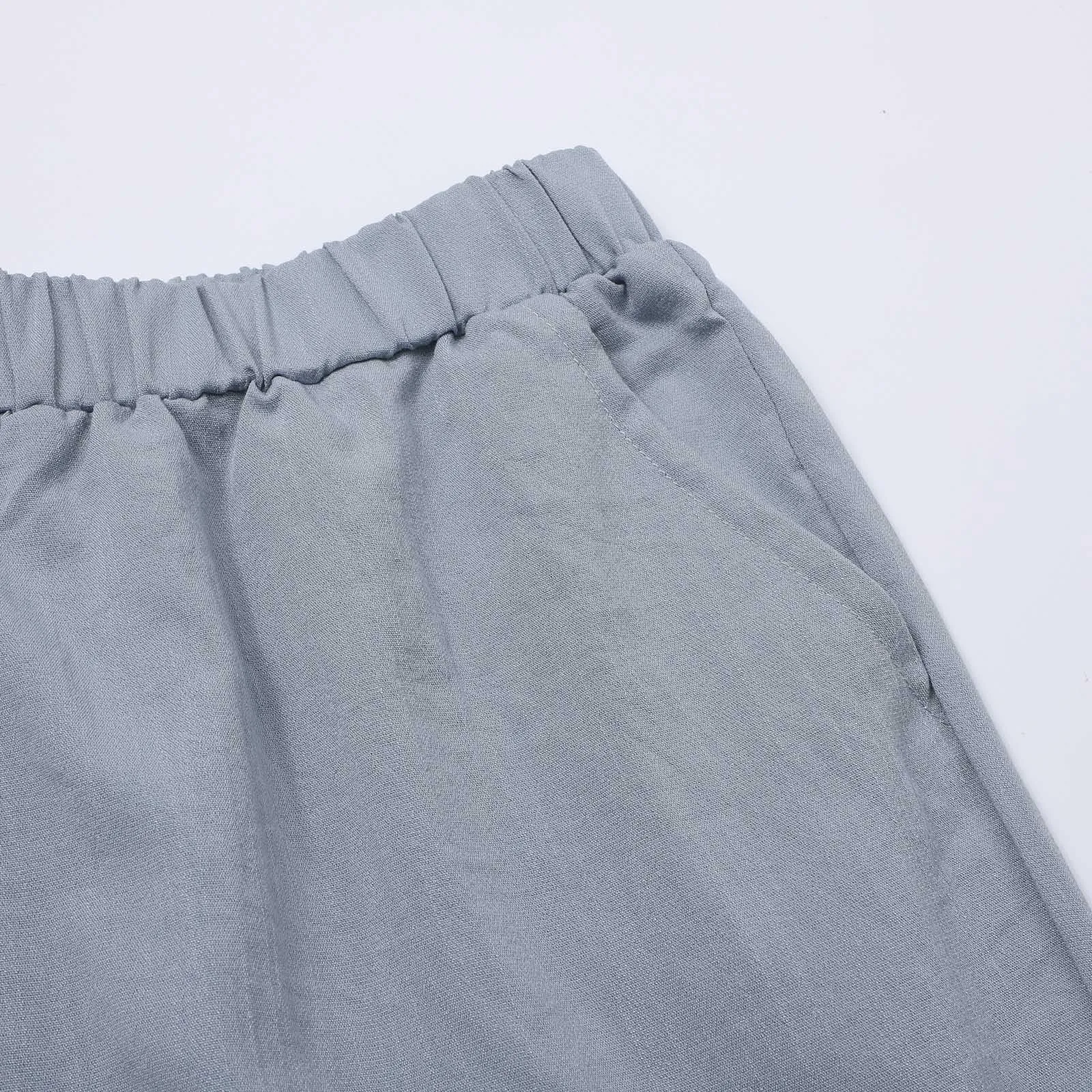 HEONSATI Pinocchietti Donna Estivi in Cotone Leggero Pantaloni 3/4 Cropped a Vita Alta Curvy - immagine 3