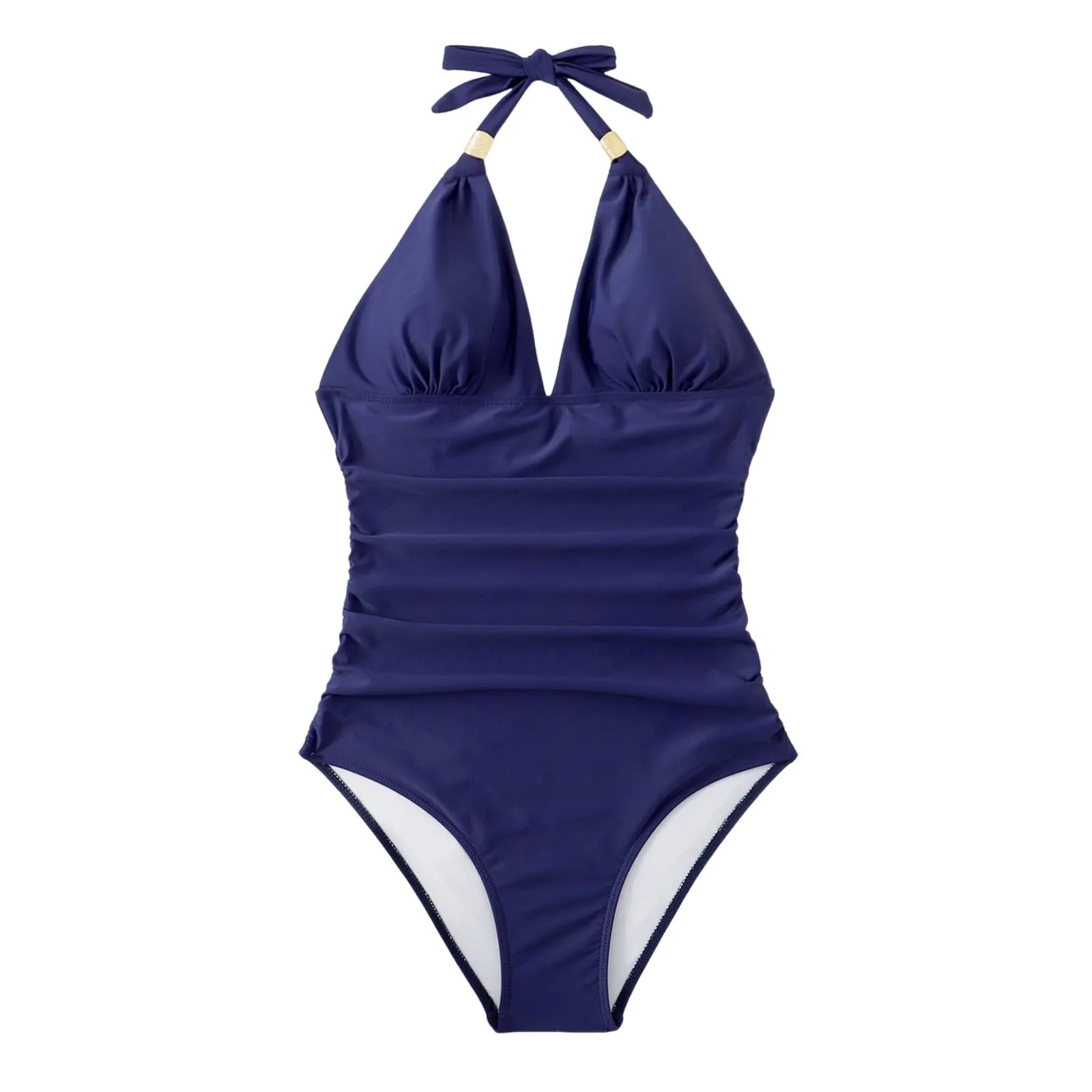 Costume Intero Donna Push Up Modellante con Scollo a V e Spalline Regolabili - immagine 3
