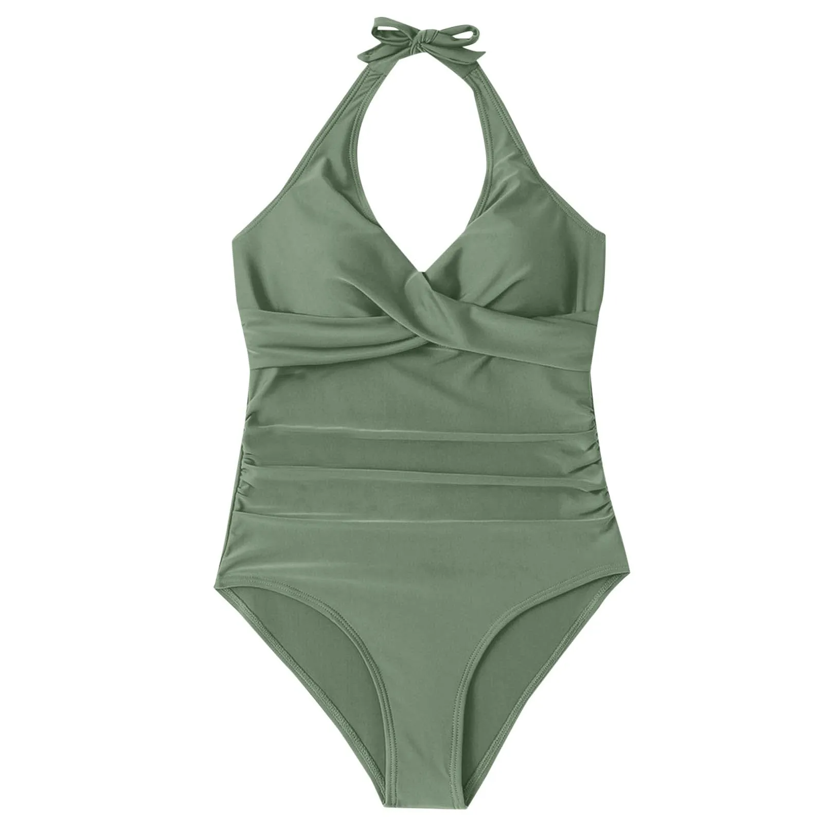 Costume Intero Donna Push Up Modellante con Scollo a V e Spalline Regolabili - immagine 3
