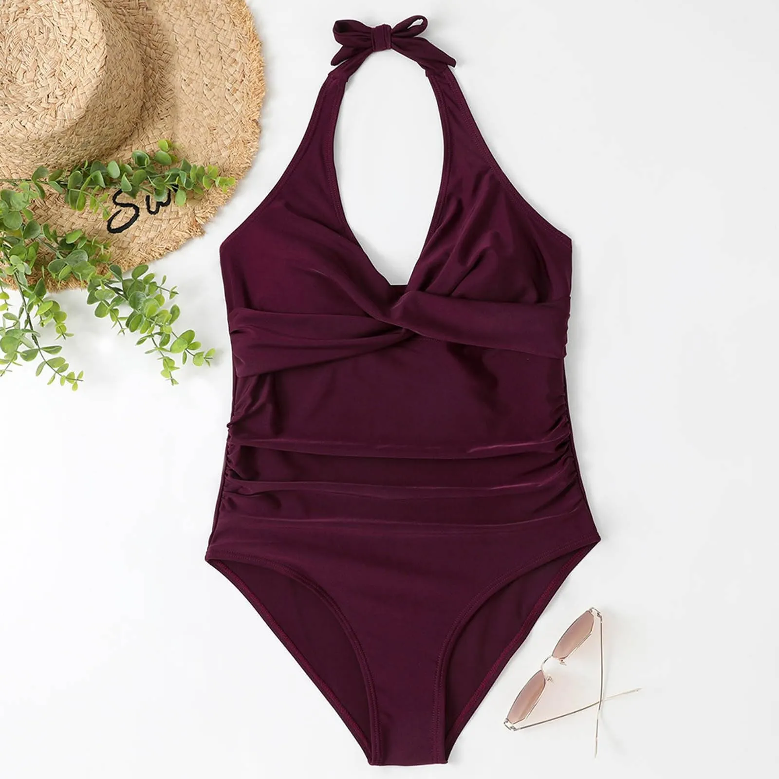 Costume Intero Donna Modellante con Scollo a V e Spalline Regolabili - immagine 6
