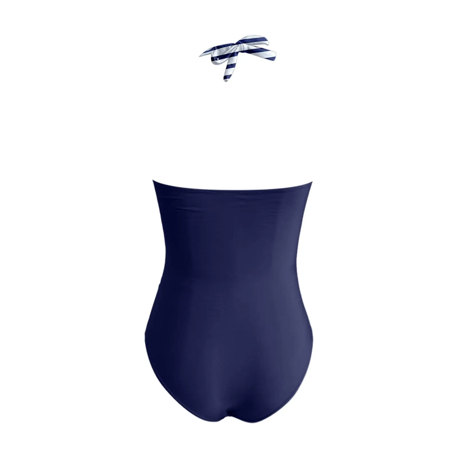 Generico Costume Intero Donna Push Up Modellante Scollo a V con Stampe Retrò - immagine 5