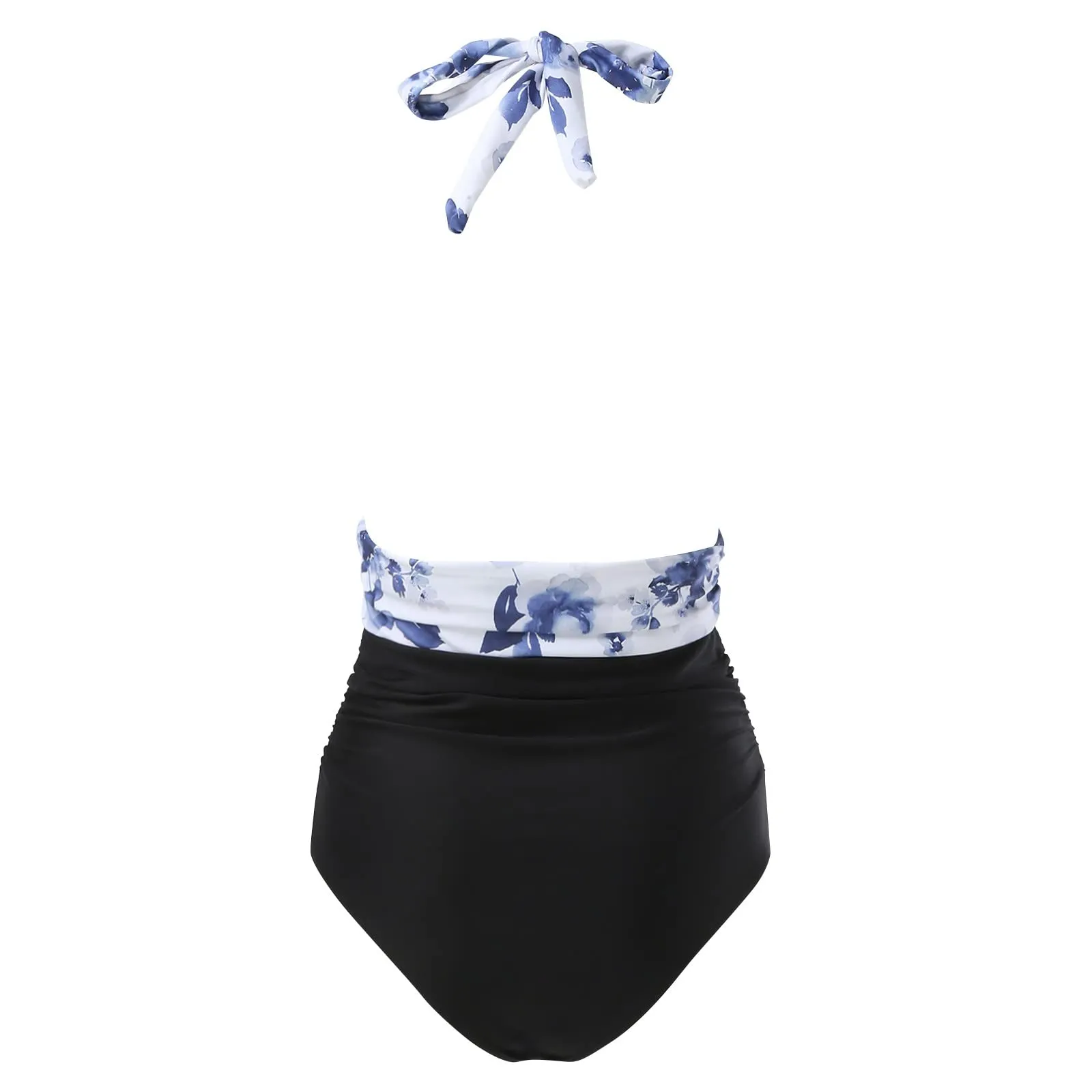 Generico Costume Intero Donna Modellante Push Up con Scollo a V e Stampe Retrò Floreali - immagine 5
