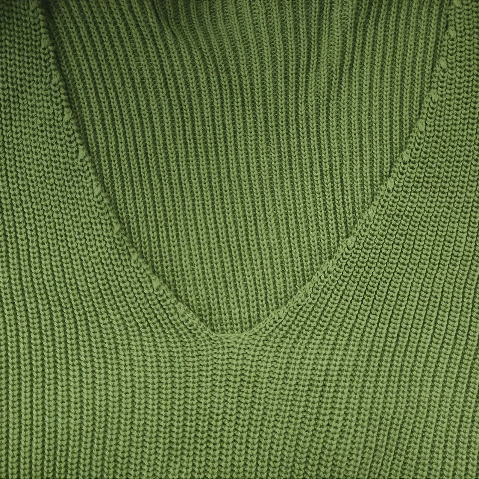 Duohropke Maglia a maniche lunghe da uomo con scollo a V, Slim Fit, Verde, M - immagine 5