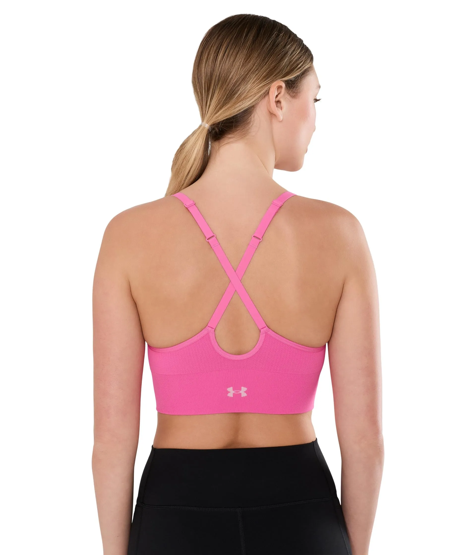 Under Armour Vanish Seamless Low Bra - Pink Frenzy, Medium - immagine 4