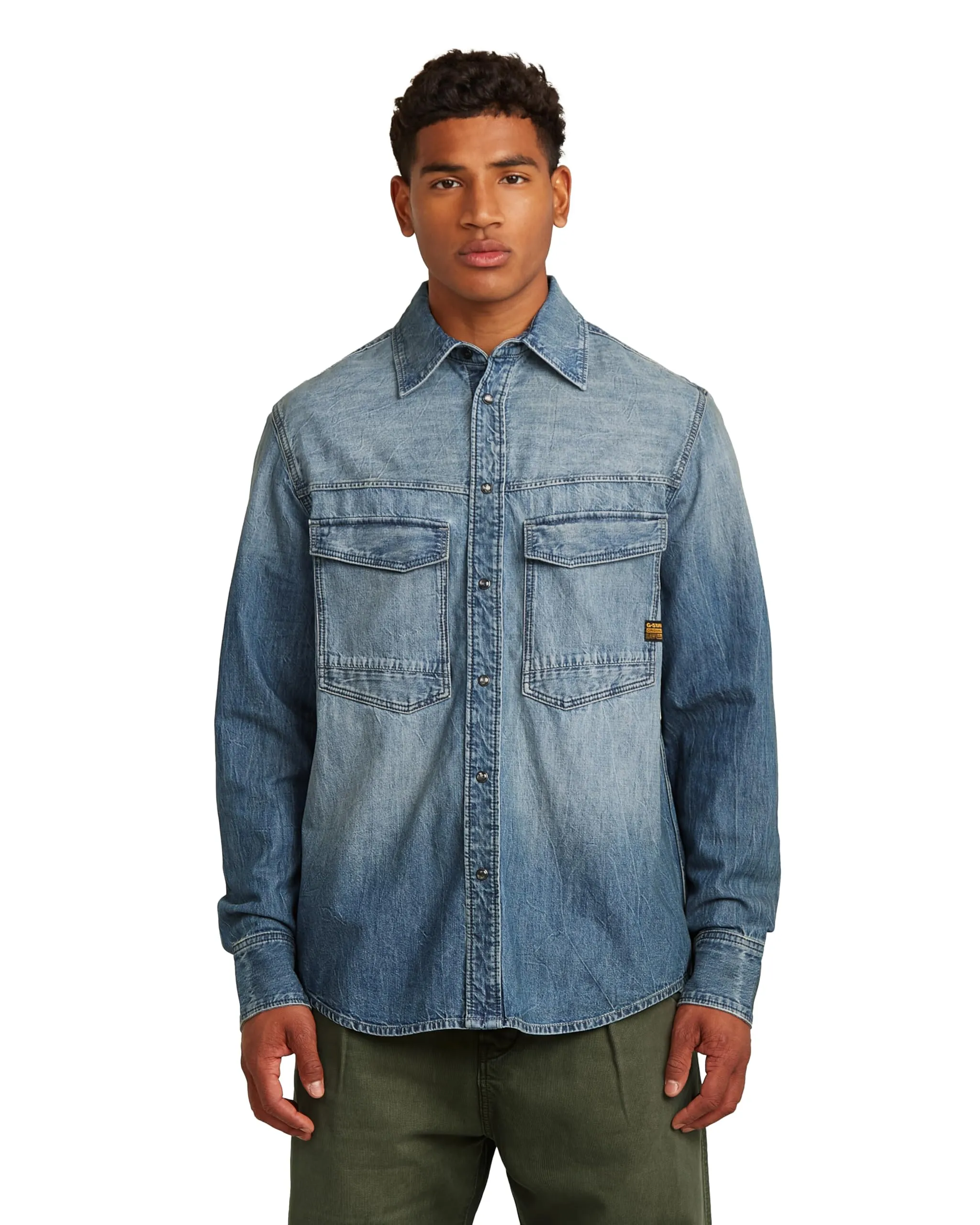 G-Star Men's Dakota Regular Shirt - XL - Blue - immagine 1