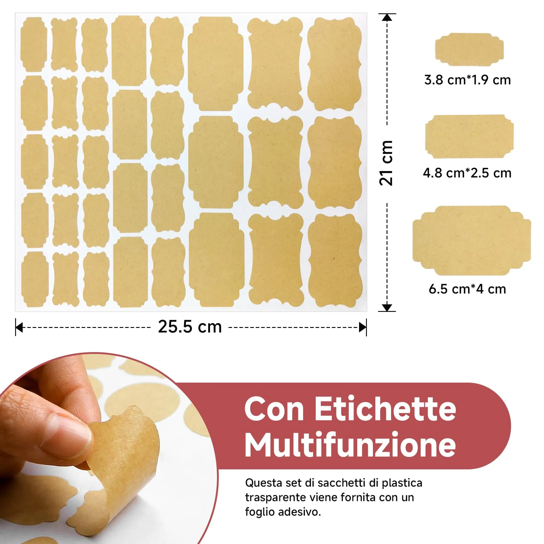 Engelblick DE Sacchetti per Vestiti con Zip 30x40cm, 25 Pezzi, Borse da Viaggio in Plastica Smerigliata, Organizer Riutilizzabili per Indumenti e Scarpe - immagine 3