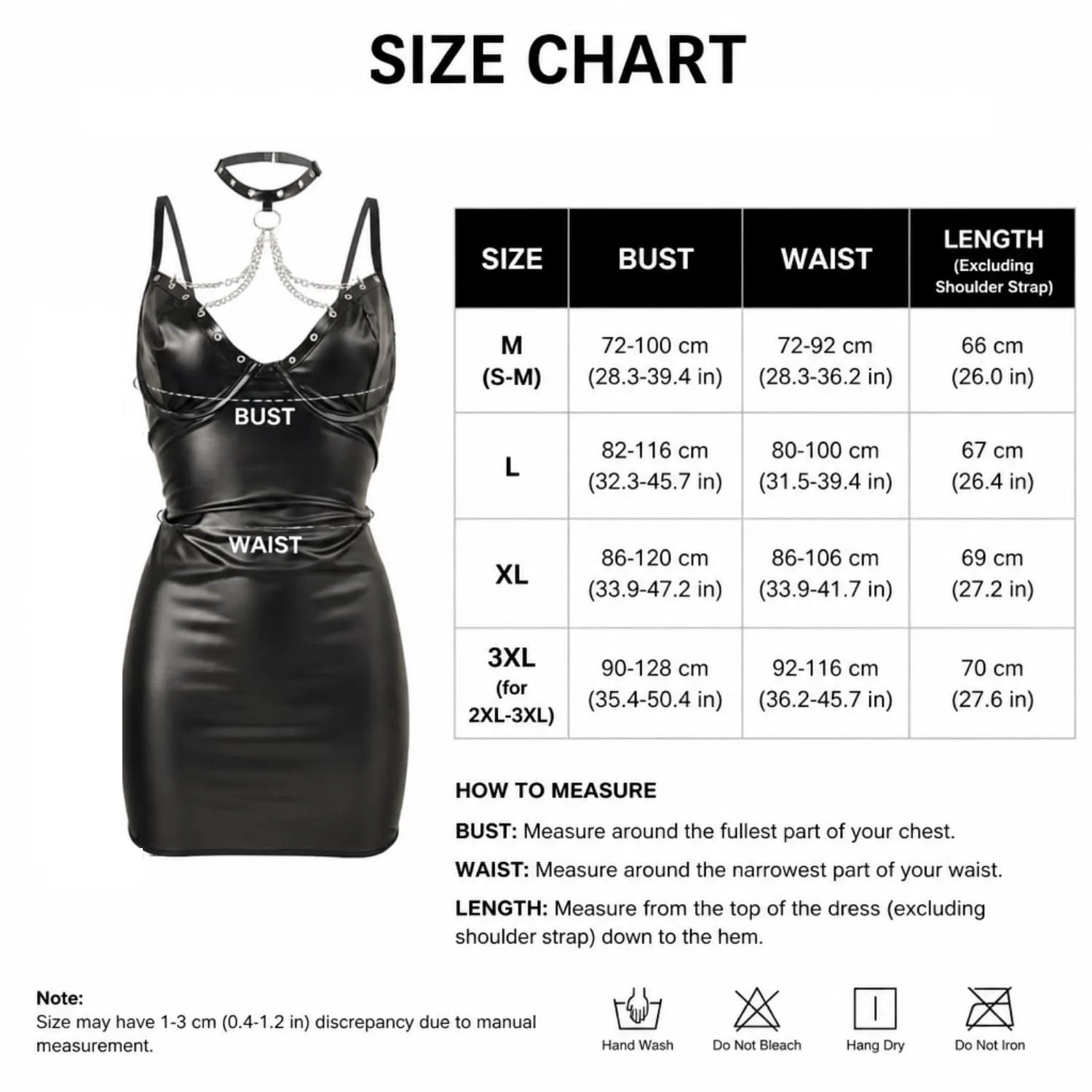 Gatamiau Abito da Donna in Similpelle Senza Maniche Effetto Bagnato Wetlook Mini Vestito Nero - immagine 7