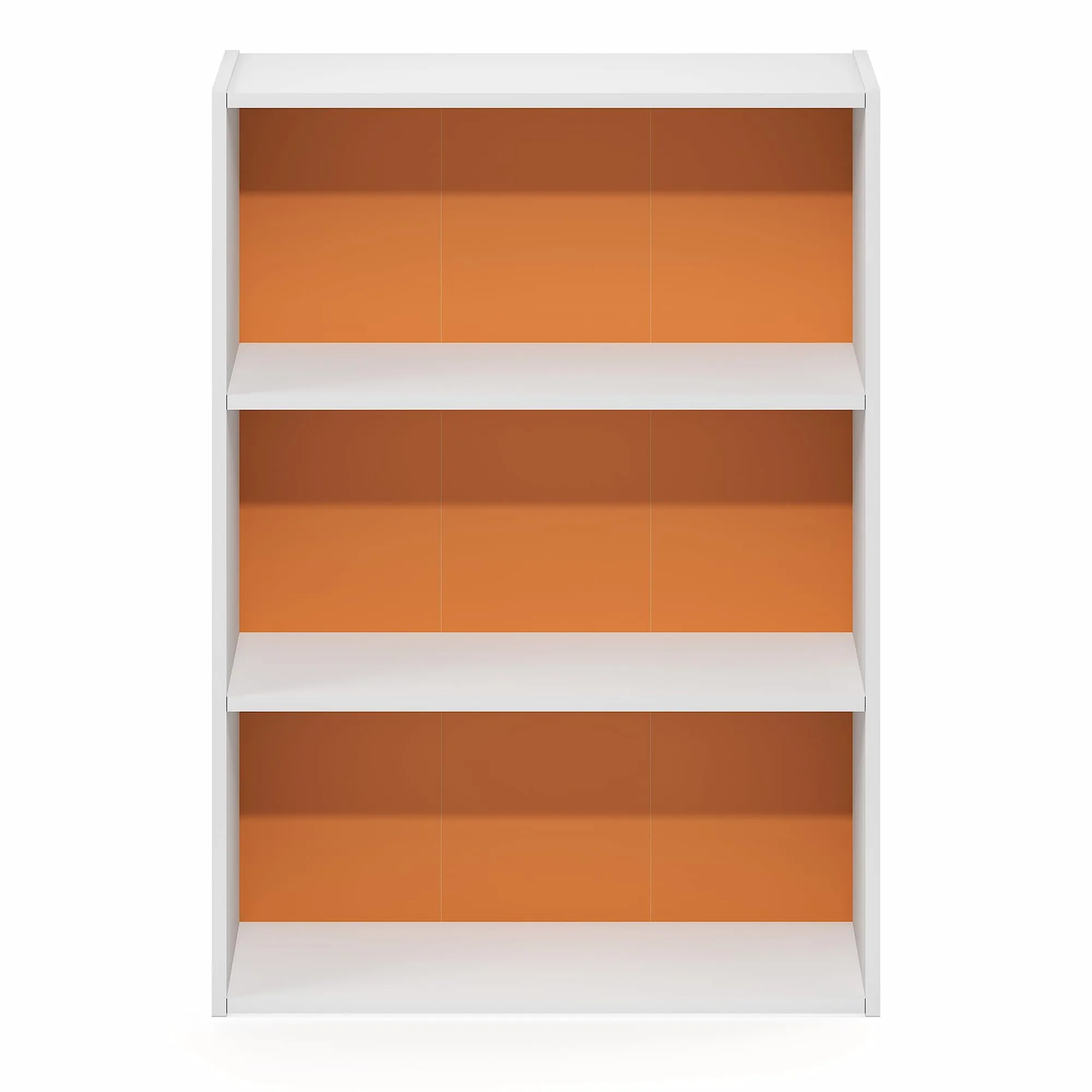 Furinno Pasir Libreria a 3 ripiani, Bianco/Arancione - immagine 8
