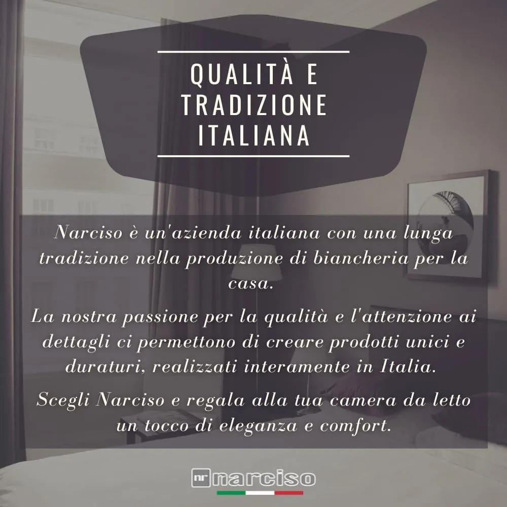 Narciso Lenzuola Matrimoniali 100% Cotone, Completo Letto Matrimoniale con Lenzuolo Sotto con Angoli 180x200, Lenzuolo Sopra 240x290 e 2 Federe 50x80cm, Azzurro - immagine 5