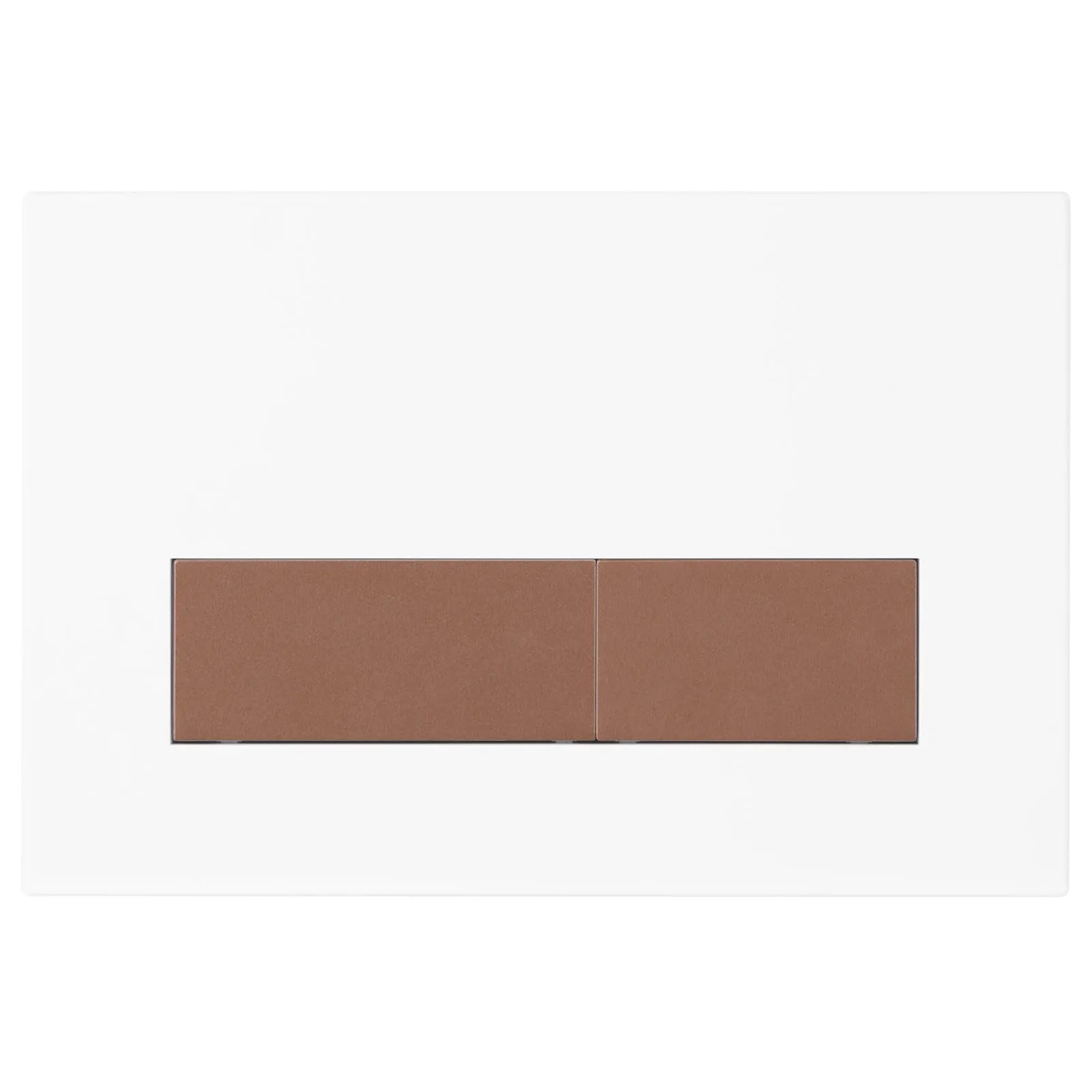 Mendorio Placca di Comando WC Compatibile con Geberit Sigma, UP300 e UP320, Piastra Doppio Scarico, 246×164 mm, Bianco Opaco e Bronzo Opaco - immagine 1