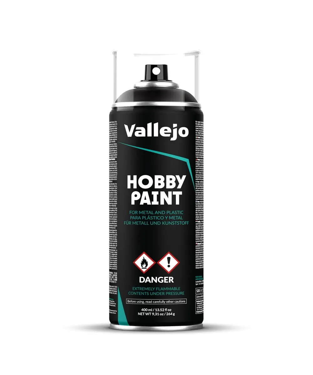 Vallejo 28012 Black Primer Spray (400ml) - immagine 1