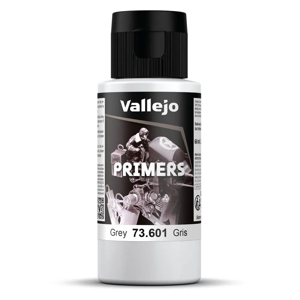 Vallejo Acrylic Primer Grey, Fast Drying, for Airbrush, 200 ml - immagine 1