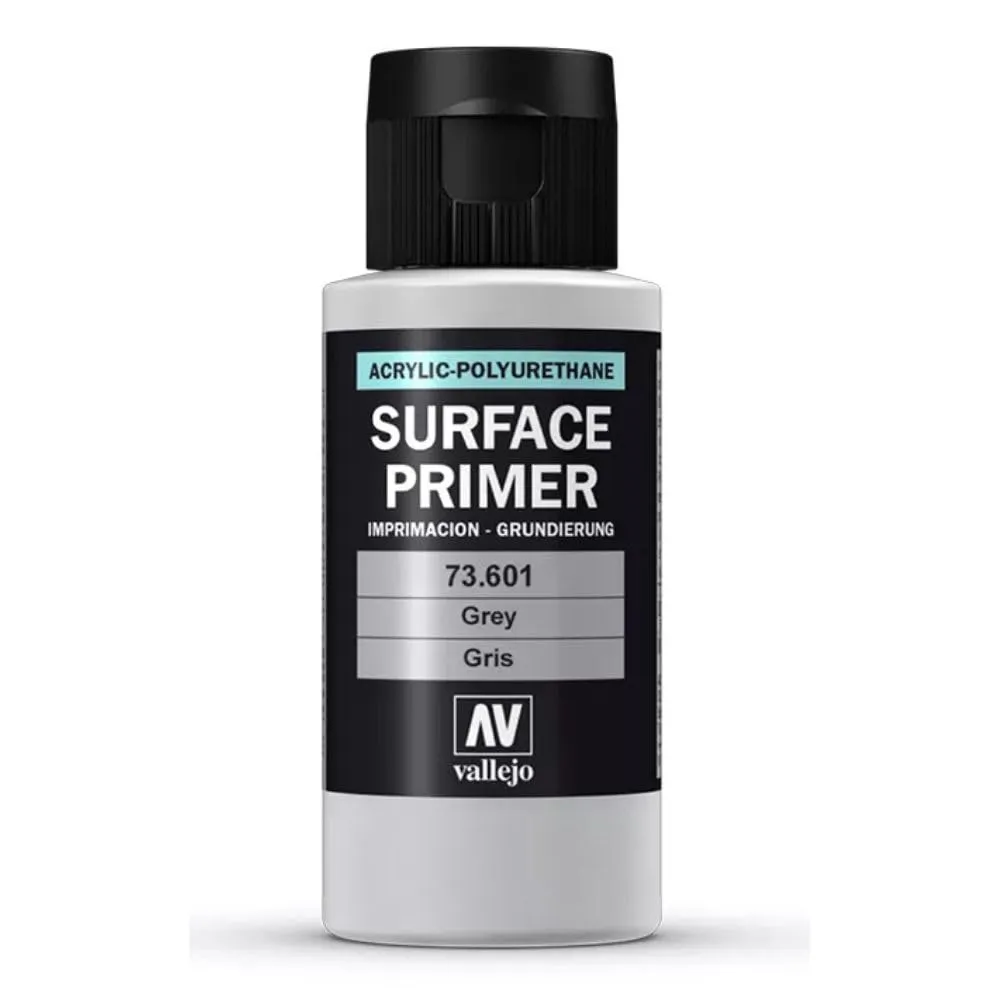 Vallejo Acrylic Primer Grey, Fast Drying, for Airbrush, 200 ml - immagine 2