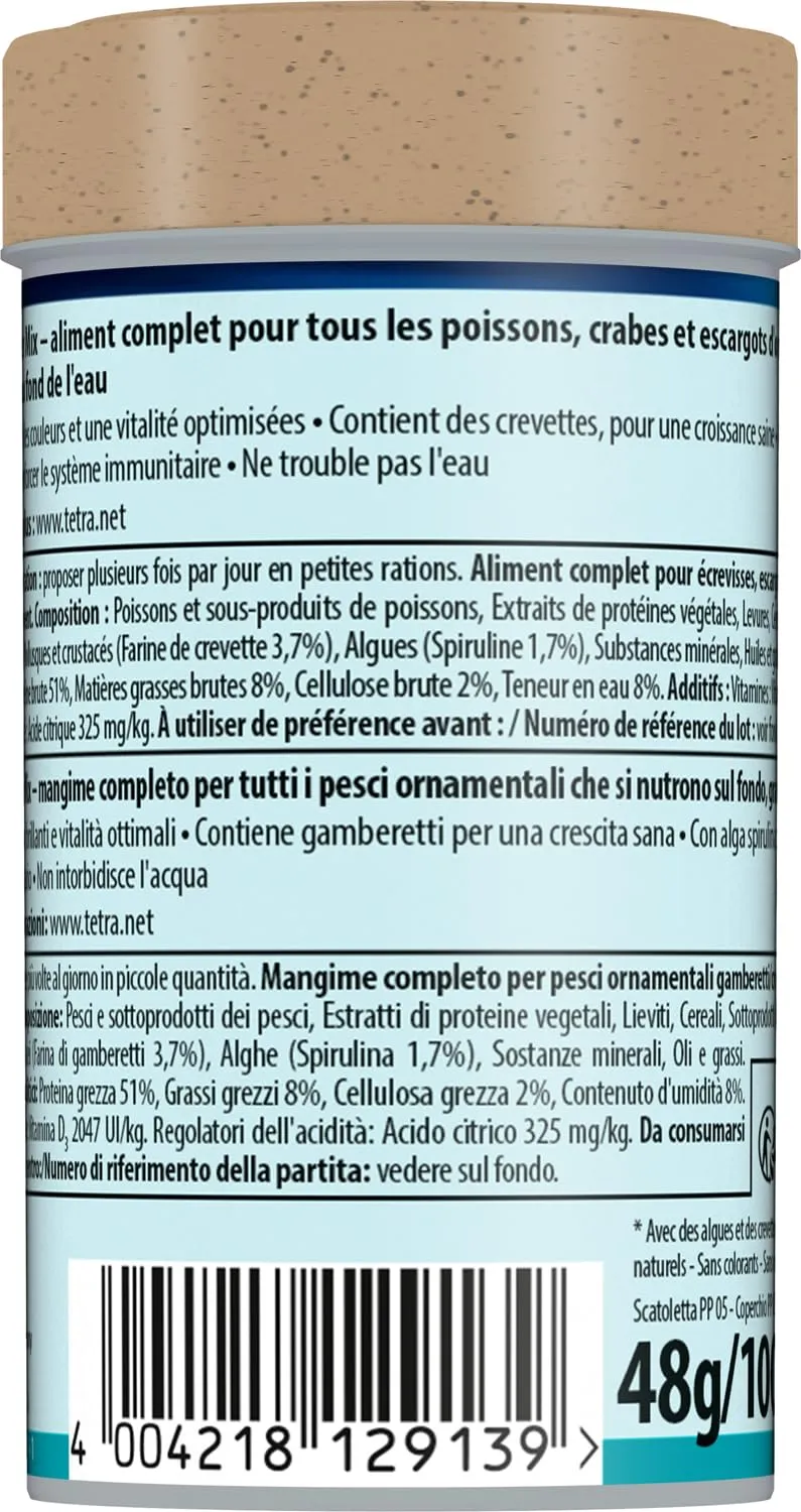 Tetra Wafer Mix Cibo per Pesci da Fondo e Crostacei, 100 ml - immagine 10