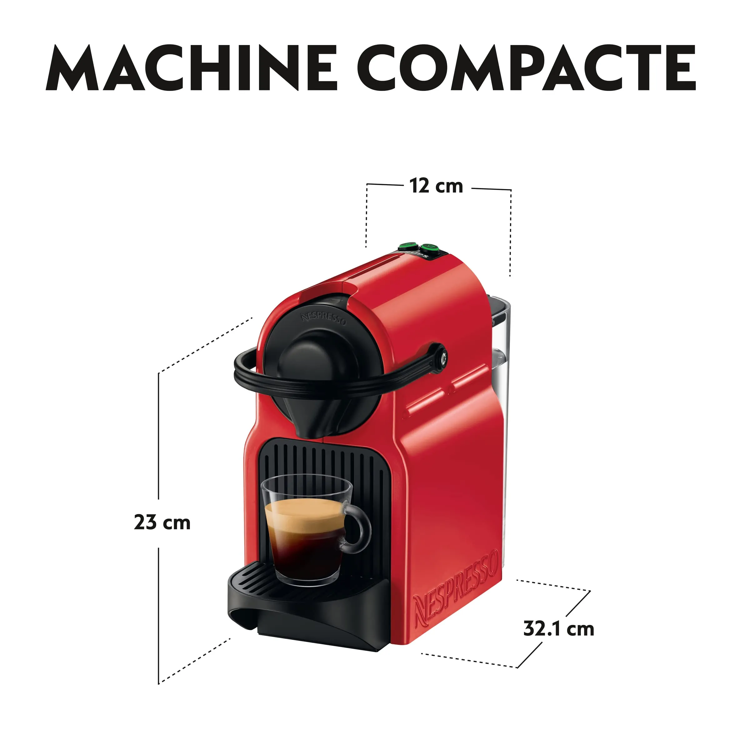 Krups Nespresso Macchina da Caffè Automatica 19 Bar Rosso YY1531FD - immagine 4