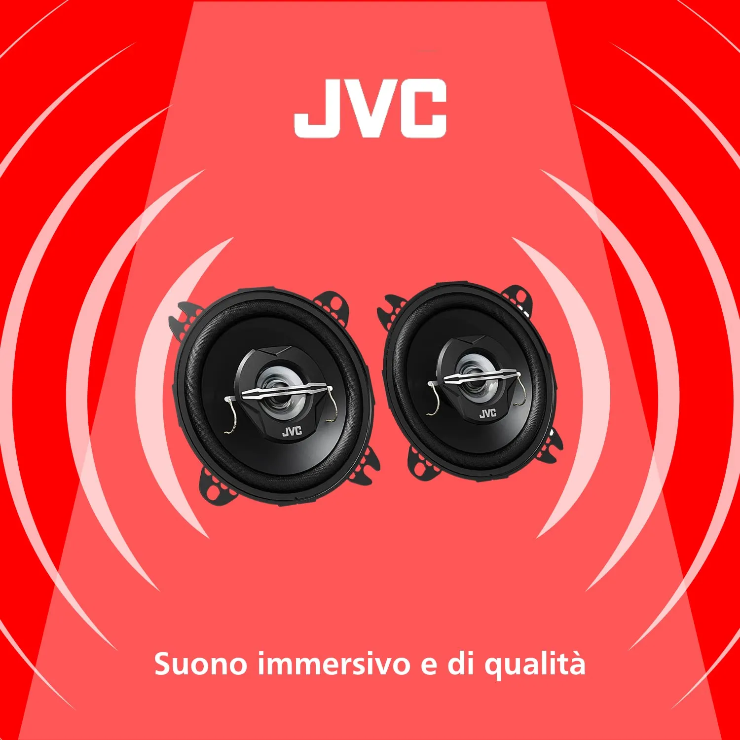 JVC CS-J420X Altoparlanti Coassiali 10 cm, Nero - immagine 2