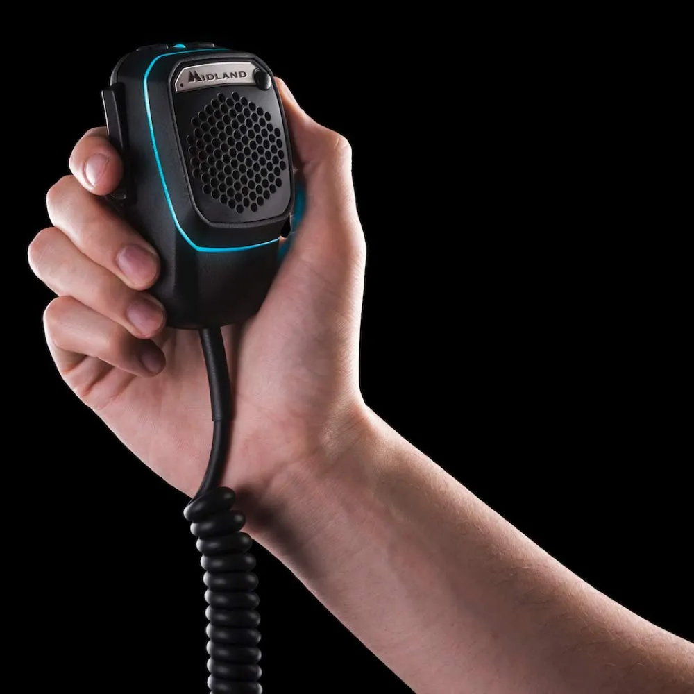 Midland Dual Mike Microfono CB Digitale Bluetooth 6 Pin con PTT Analogico, Speaker e DSP - immagine 2