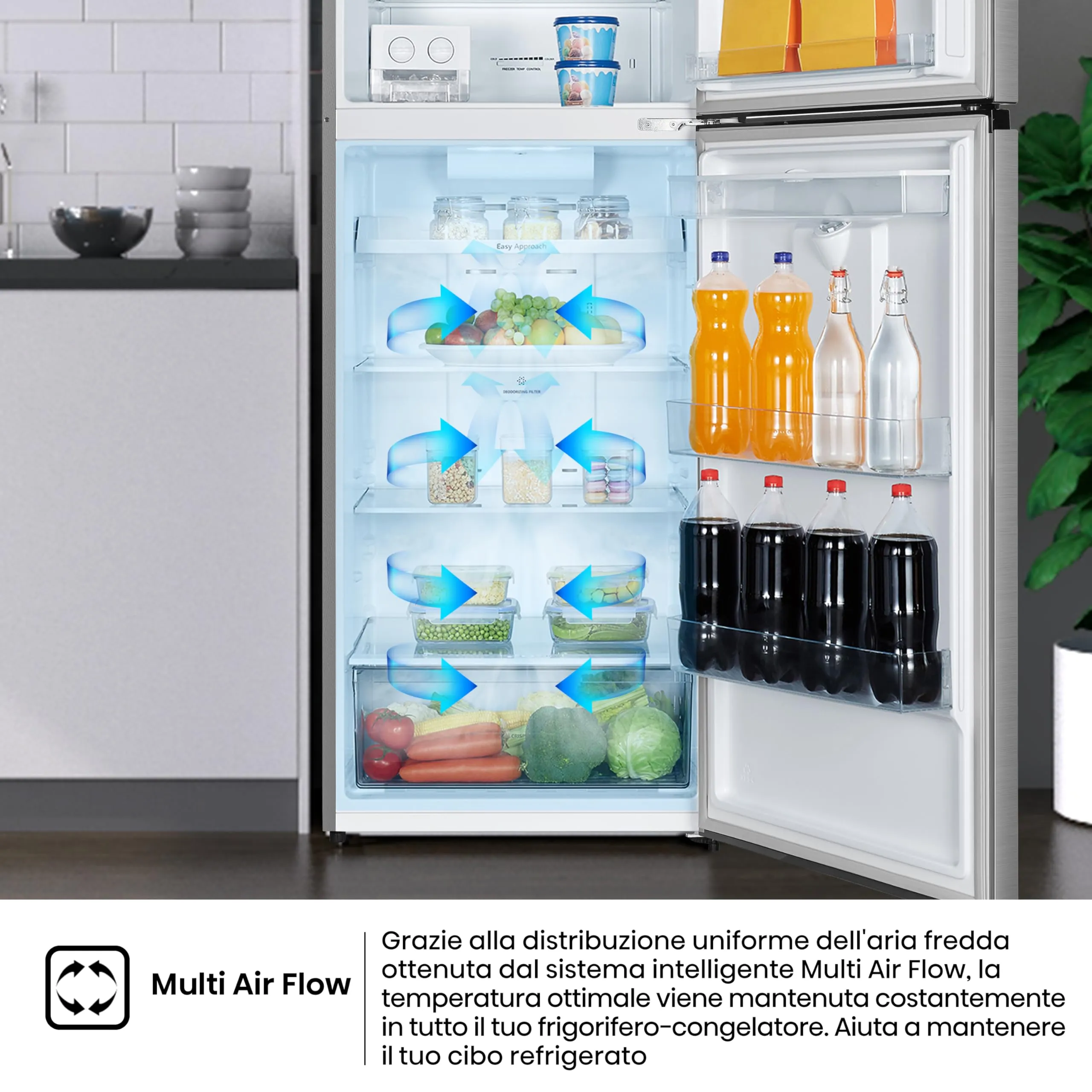 Hisense RT600N4WC2 Frigorifero Doppia Porta, 467 Litri, Total No Frost, Inox - immagine 5
