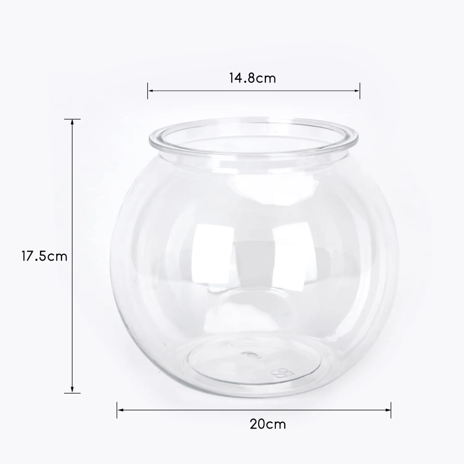 Nobleza Boccia Pesci 20cm in PVC a Forma di Sfera, Vaso Ciotola Acquario Decori - immagine 3