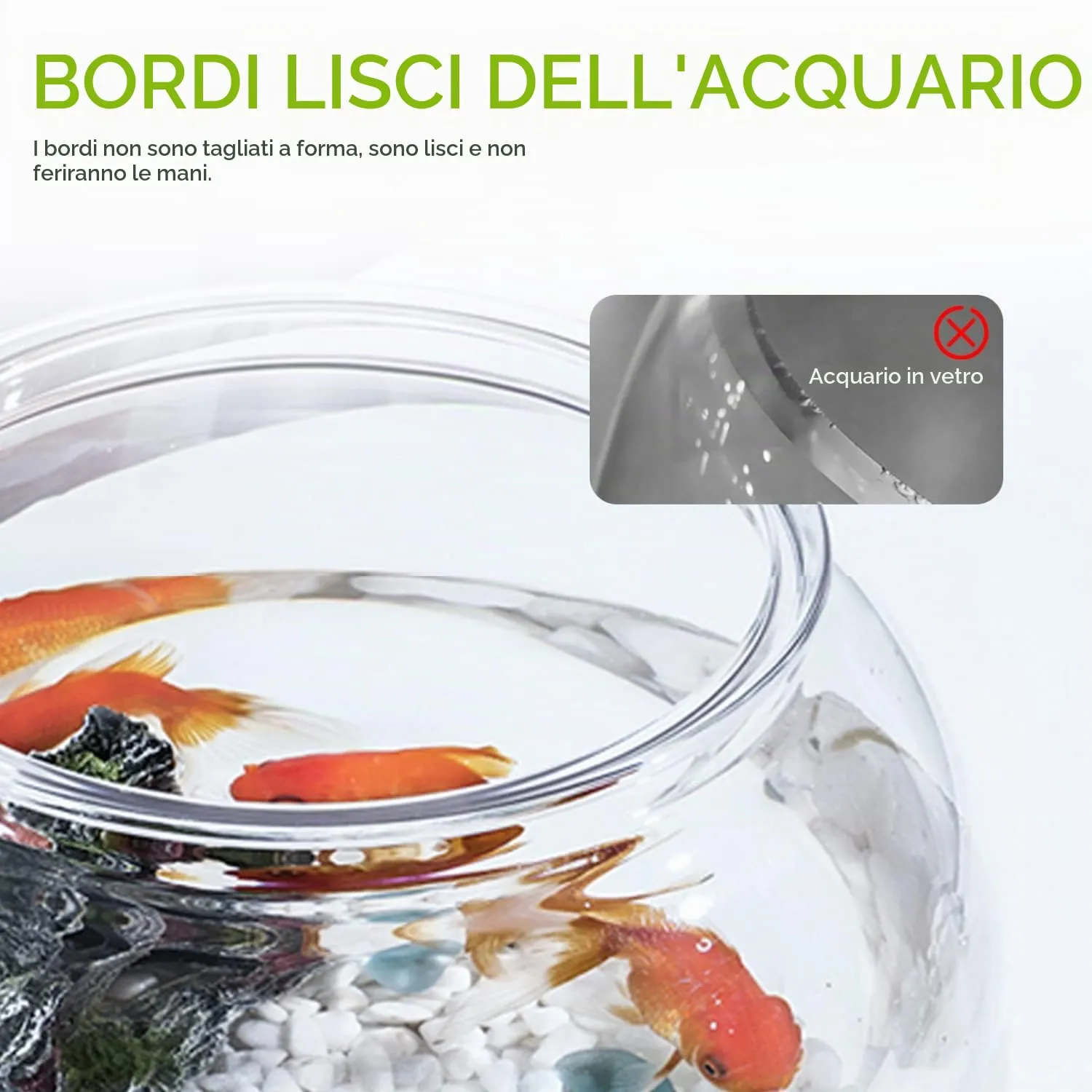 Nobleza Boccia Pesci 20cm in PVC a Forma di Sfera, Vaso Ciotola Acquario Decori - immagine 6