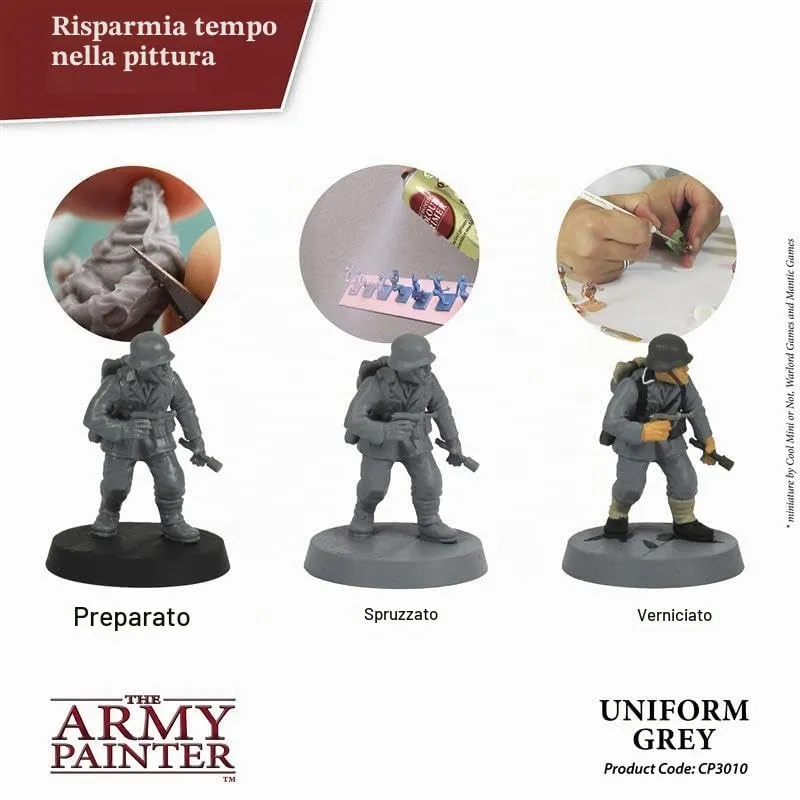 The Army Painter Colour Primer Uniform Grey, 400 ml Spray Acrylic - immagine 3