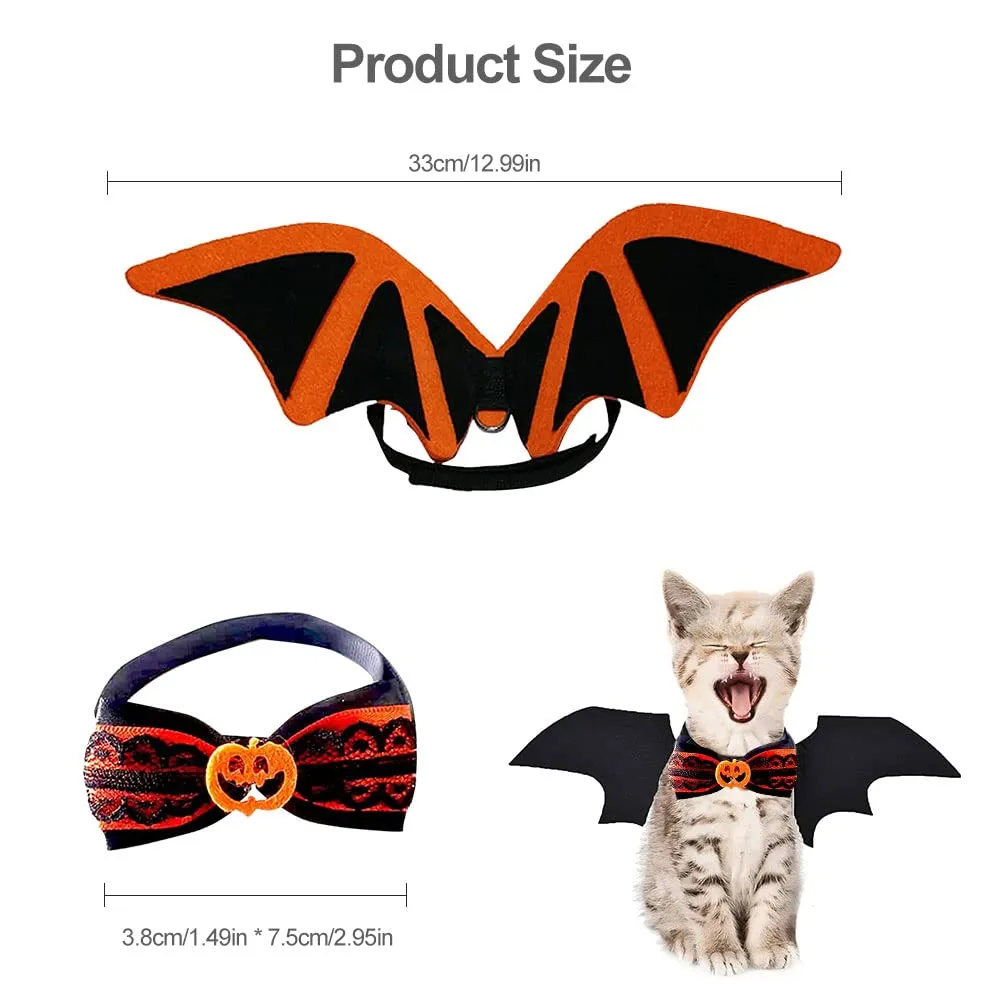 Butyeak Costume da Pipistrello per Cani e Gatti, Ali di Halloween per Animali Domestici, Taglia Piccola - immagine 2