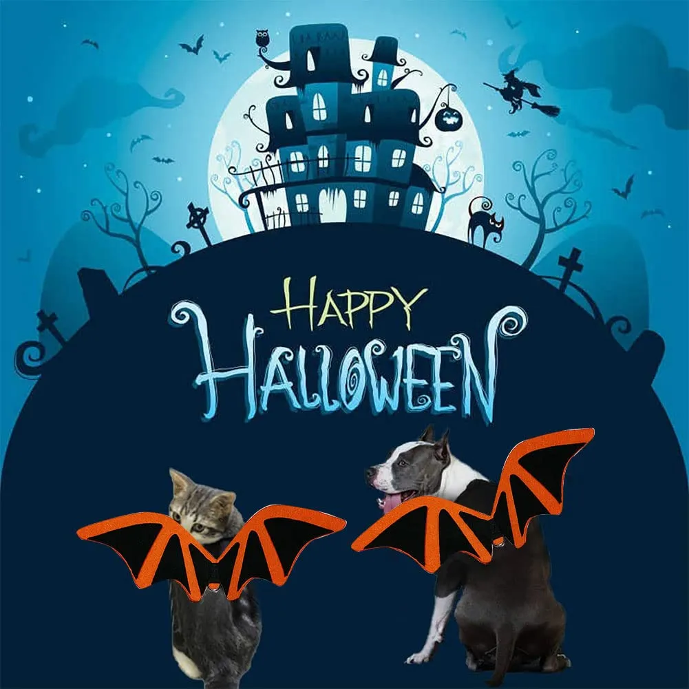 Butyeak Costume da Pipistrello per Cani e Gatti, Ali di Halloween per Animali Domestici, Taglia Piccola - immagine 7