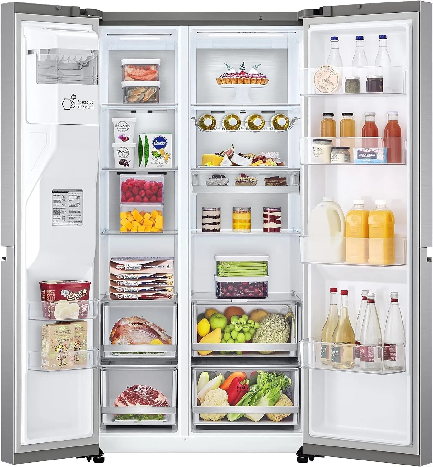 LG GSLV90PZAD Frigorifero Side-by-Side Americano Total No Frost, 635 l, Wi-Fi, Door & Linear Cooling, Dispenser Acqua e Ghiaccio, UVnano, Inox - immagine 5
