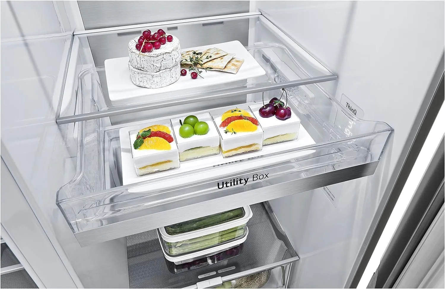 LG GSLV90PZAD Frigorifero Side-by-Side Americano Total No Frost, 635 l, Wi-Fi, Door & Linear Cooling, Dispenser Acqua e Ghiaccio, UVnano, Inox - immagine 8