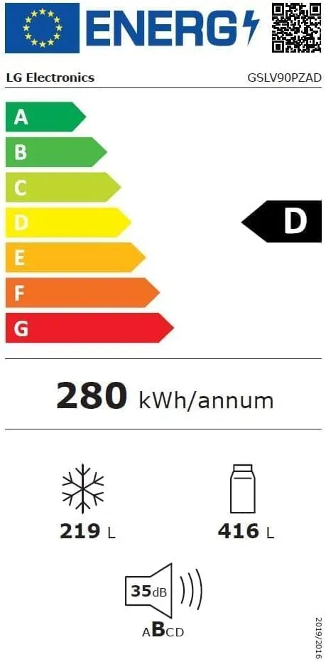 LG GSLV90PZAD Frigorifero Side-by-Side Americano Total No Frost, 635 l, Wi-Fi, Door & Linear Cooling, Dispenser Acqua e Ghiaccio, UVnano, Inox - immagine 12