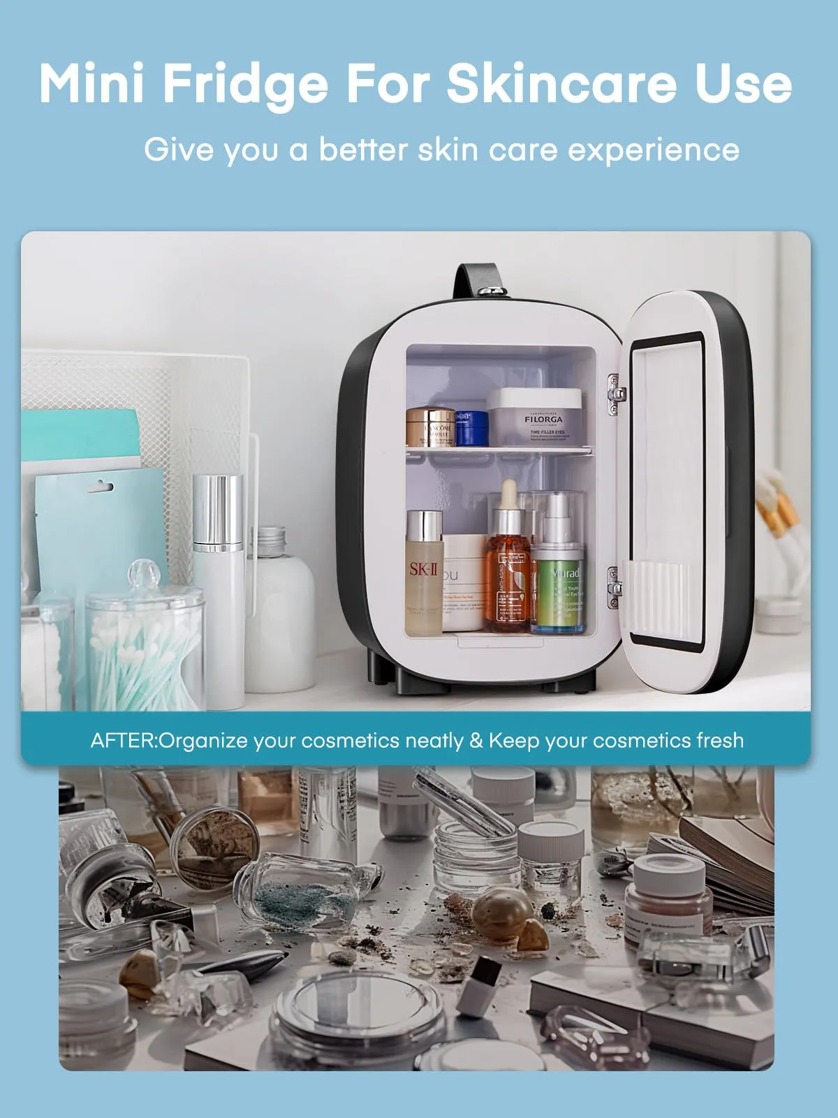 FOHERE Mini Frigo 2 in 1, Frigorifero Portatile 5 Litri - immagine 3