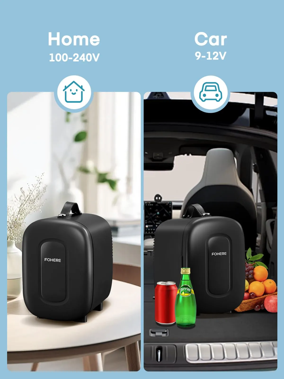 FOHERE Mini Frigo 2 in 1, Frigorifero Portatile 5 Litri - immagine 8