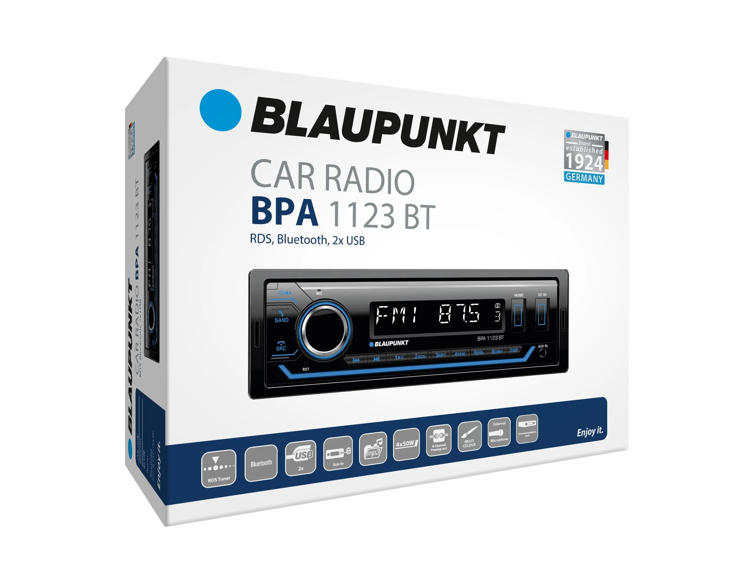 Blaupunkt BPA1123BT Autoradio Multicolor con RDS, Bluetooth, 2 x USB - immagine 6