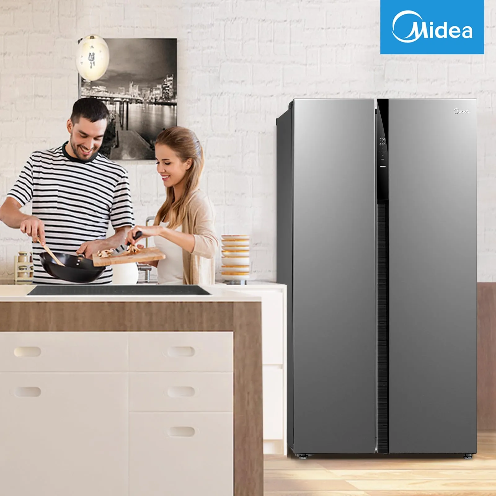 Midea Side by Side Refrigerator 548L Total No Frost MERS530FGE02 - immagine 7