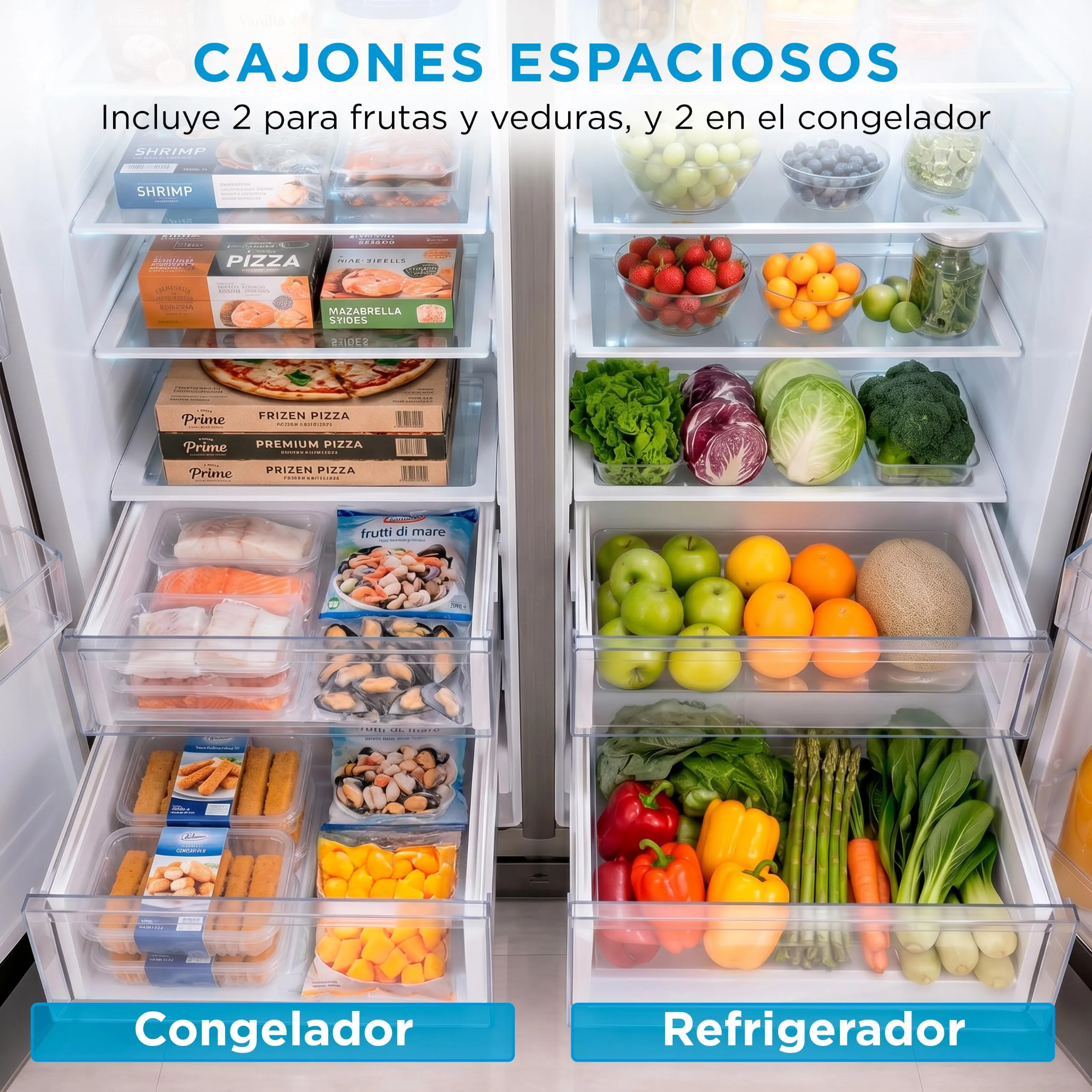 Midea Side by Side Refrigerator 548L Total No Frost MERS530FGE02 - immagine 11