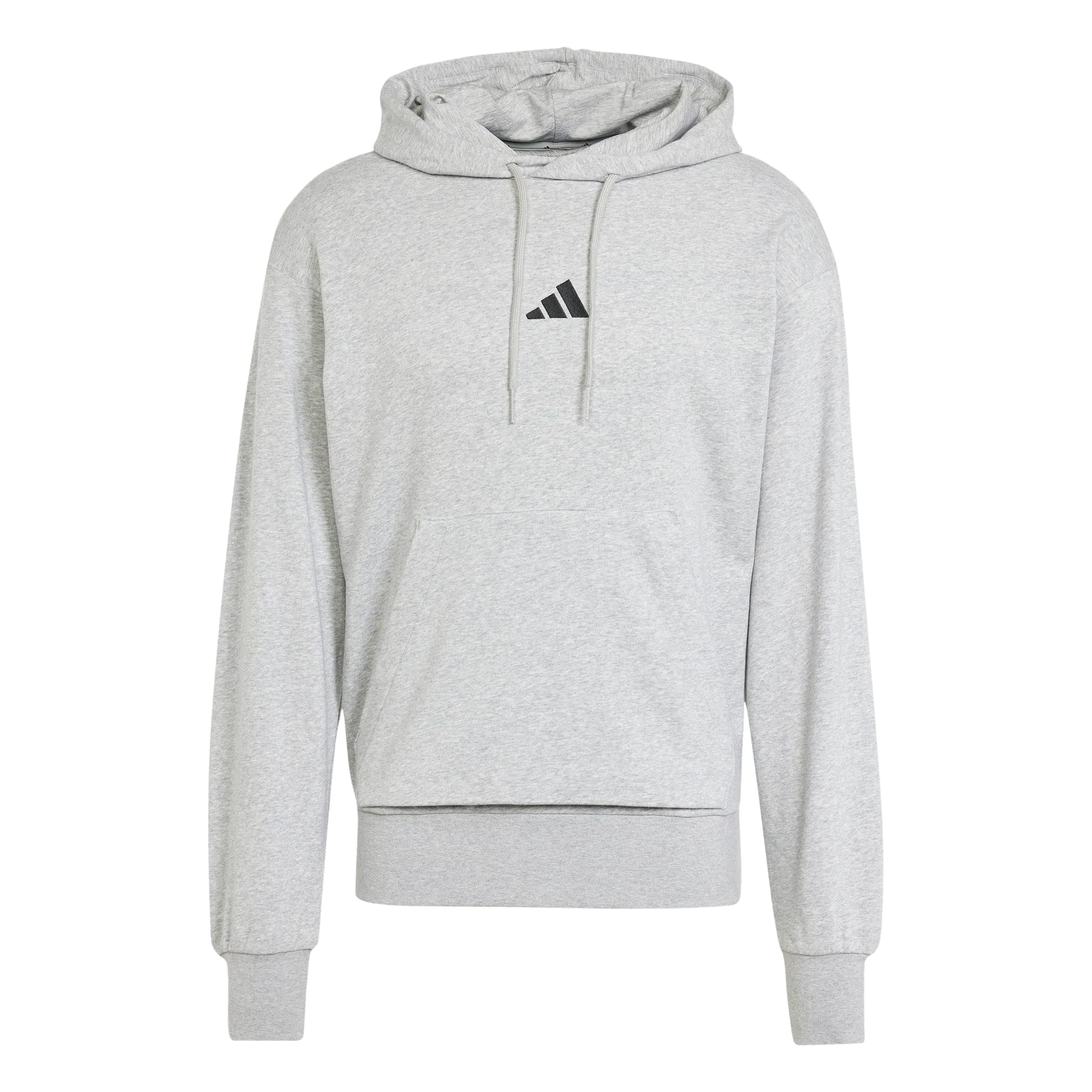 adidas Essentials Feelcozy French Terry Hoodie - Medium Grey Heather/Black - L - immagine 1