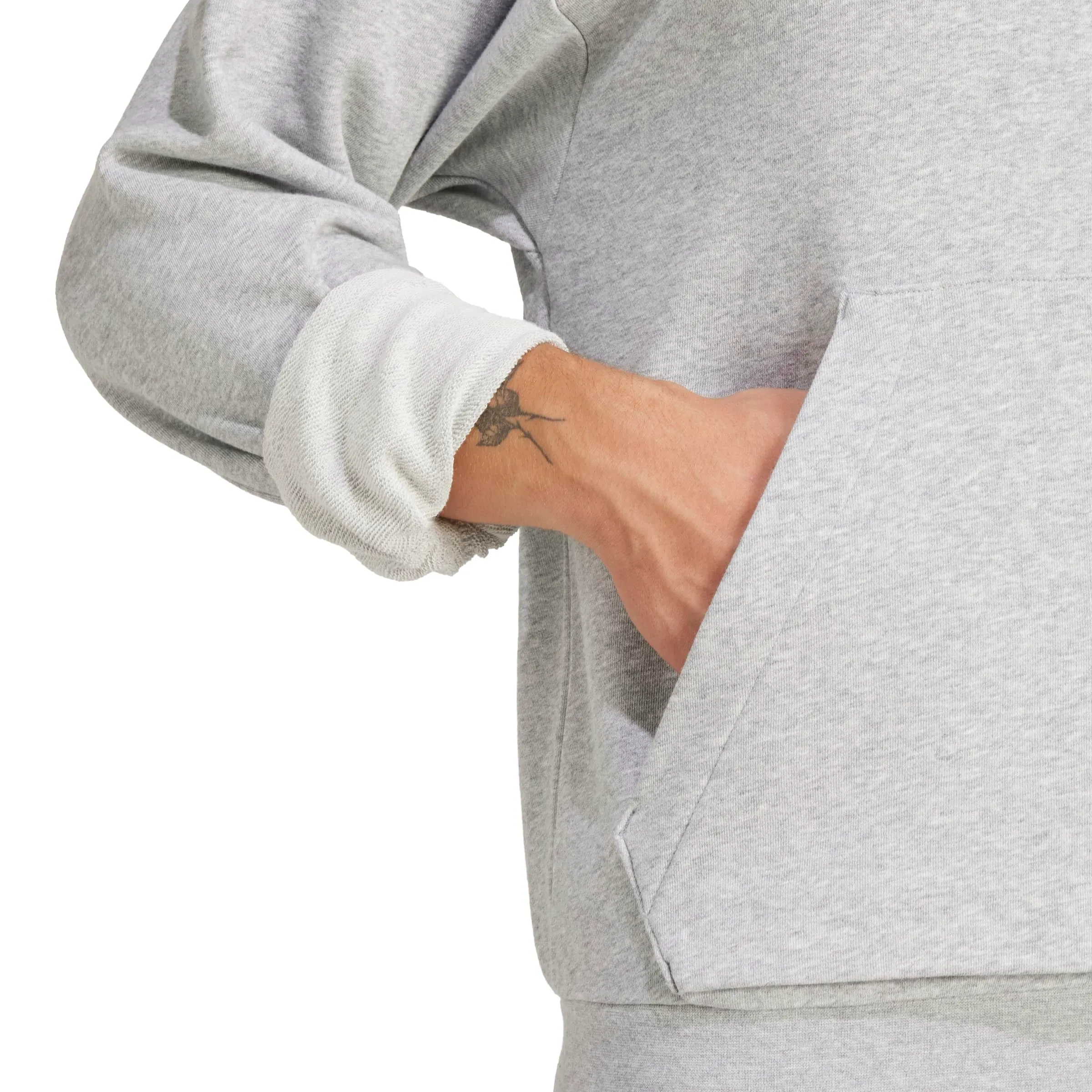 adidas Essentials Feelcozy French Terry Hoodie - Medium Grey Heather/Black - L - immagine 6