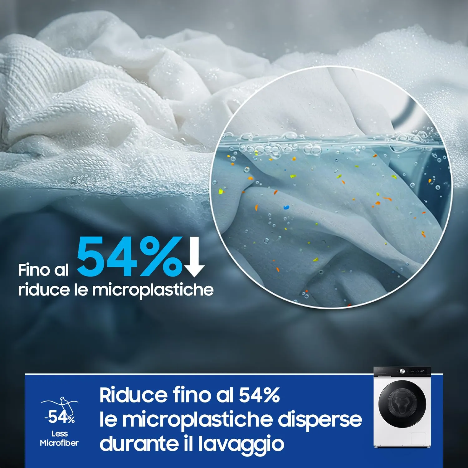Samsung BESPOKE AI Lavatrice WW90DB7U94GE/U3, 9 kg, Bianco/Nero - immagine 6