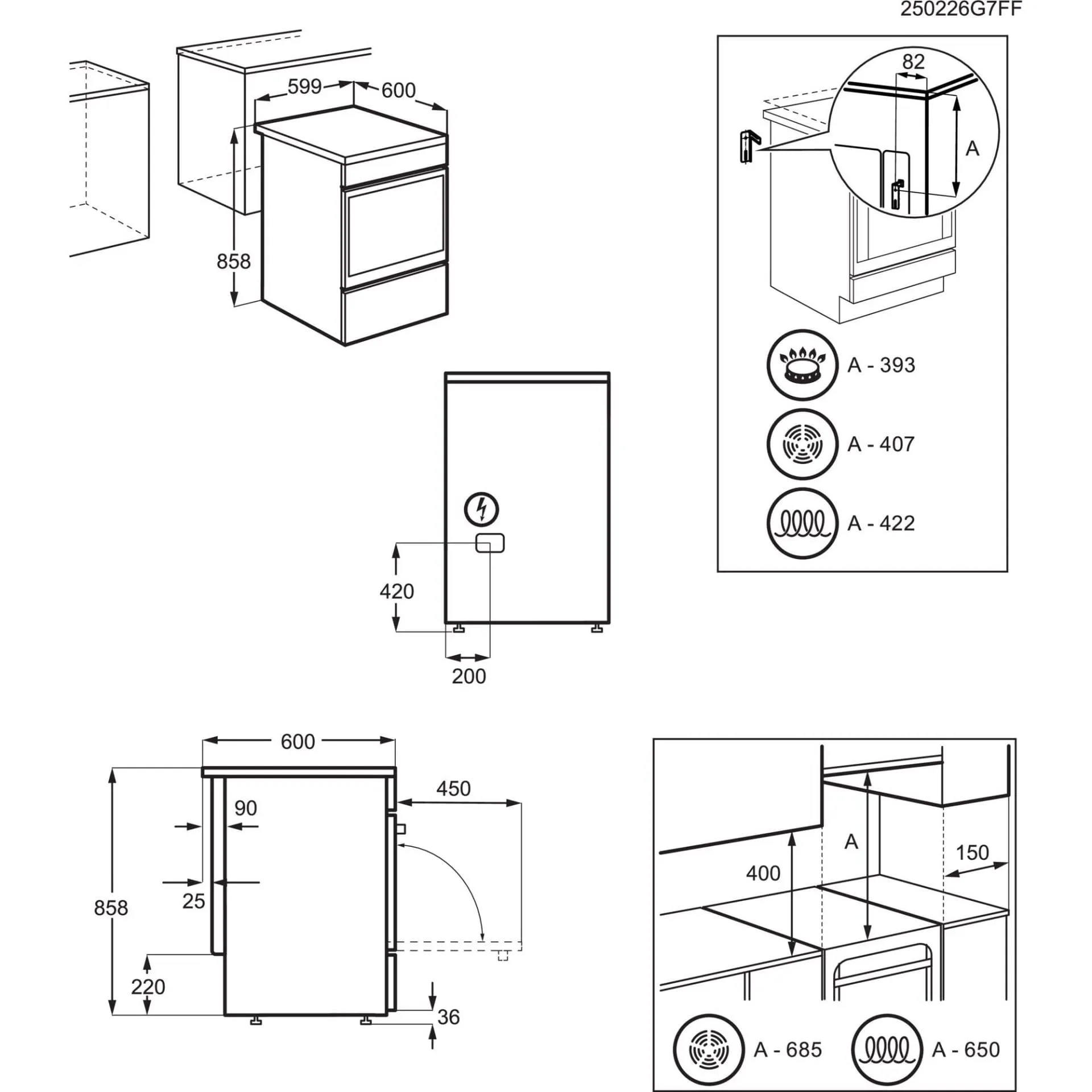 Electrolux LKR620066W Cucina elettrica con forno, libera installazione, 60x60 cm, Classe energetica A - immagine 4