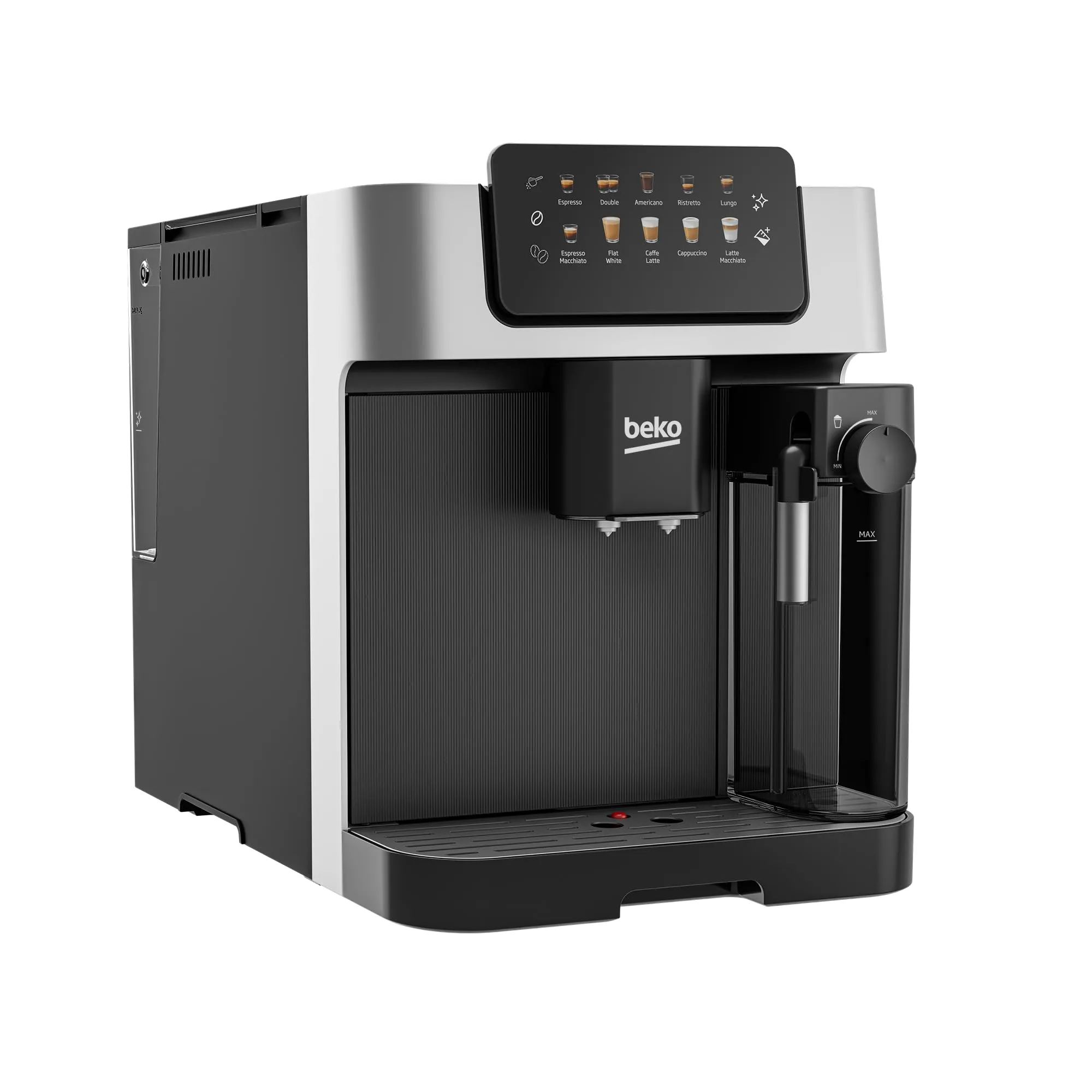 Beko CEG7304X Macchina Caffè Automatica in Grani con Lattiera, Display Touch, 19 Bar - Nero - immagine 3