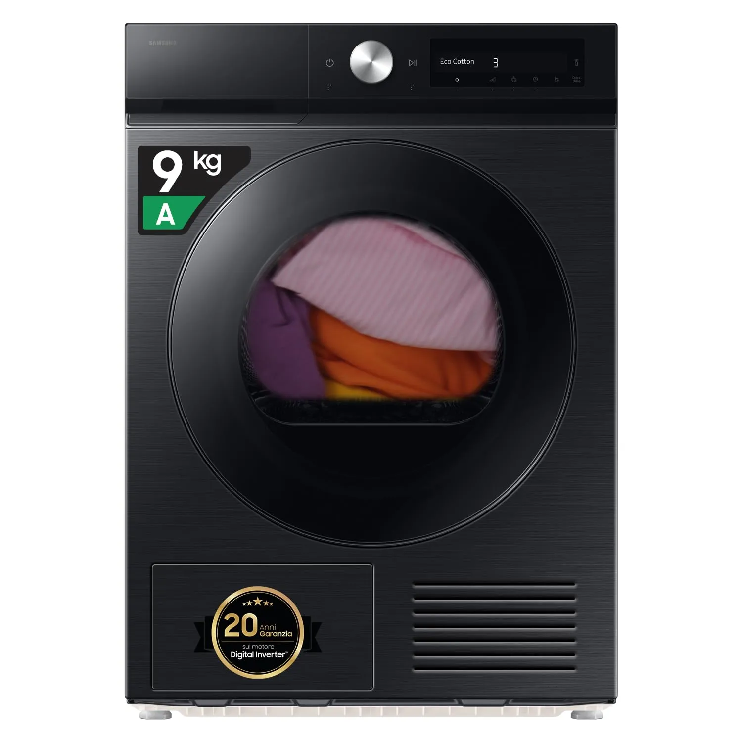 Samsung Bespoke AI DV90DB7845GB/U3 Asciugatrice Pompa di Calore 9 kg, Wifi, QuickDrive, AI Dry, Hygiene Dry, 60x85x60 cm - immagine 1