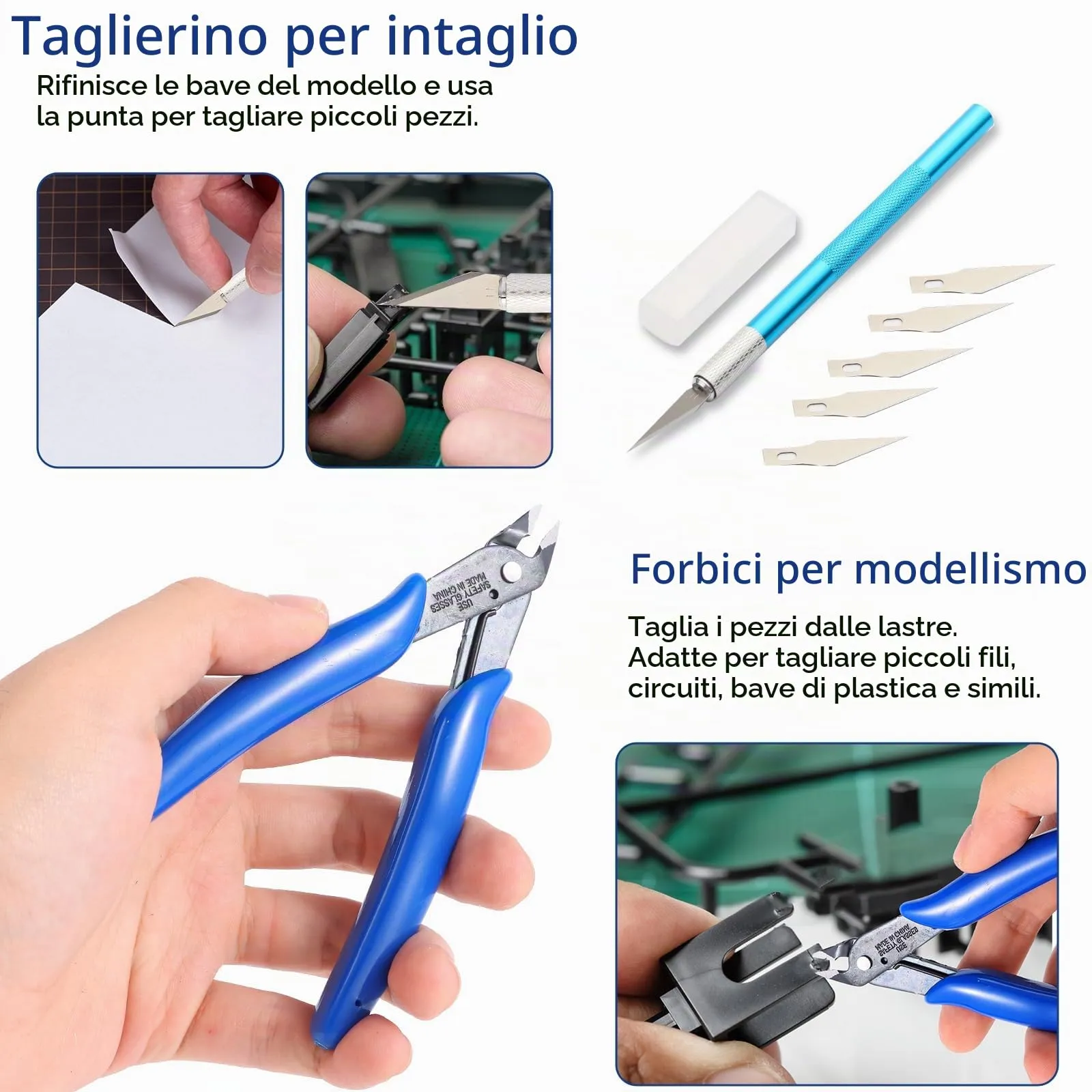 Comzantor Gundam Model Building Tools Kit, 10 Pieces with Plastic Storage Box - immagine 3
