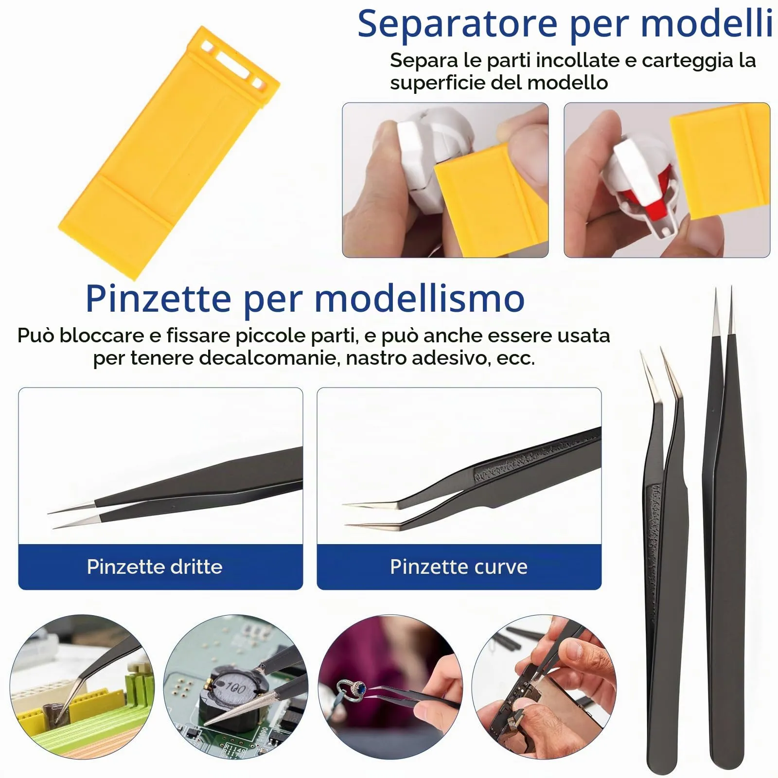 Comzantor Gundam Model Building Tools Kit, 10 Pieces with Plastic Storage Box - immagine 4