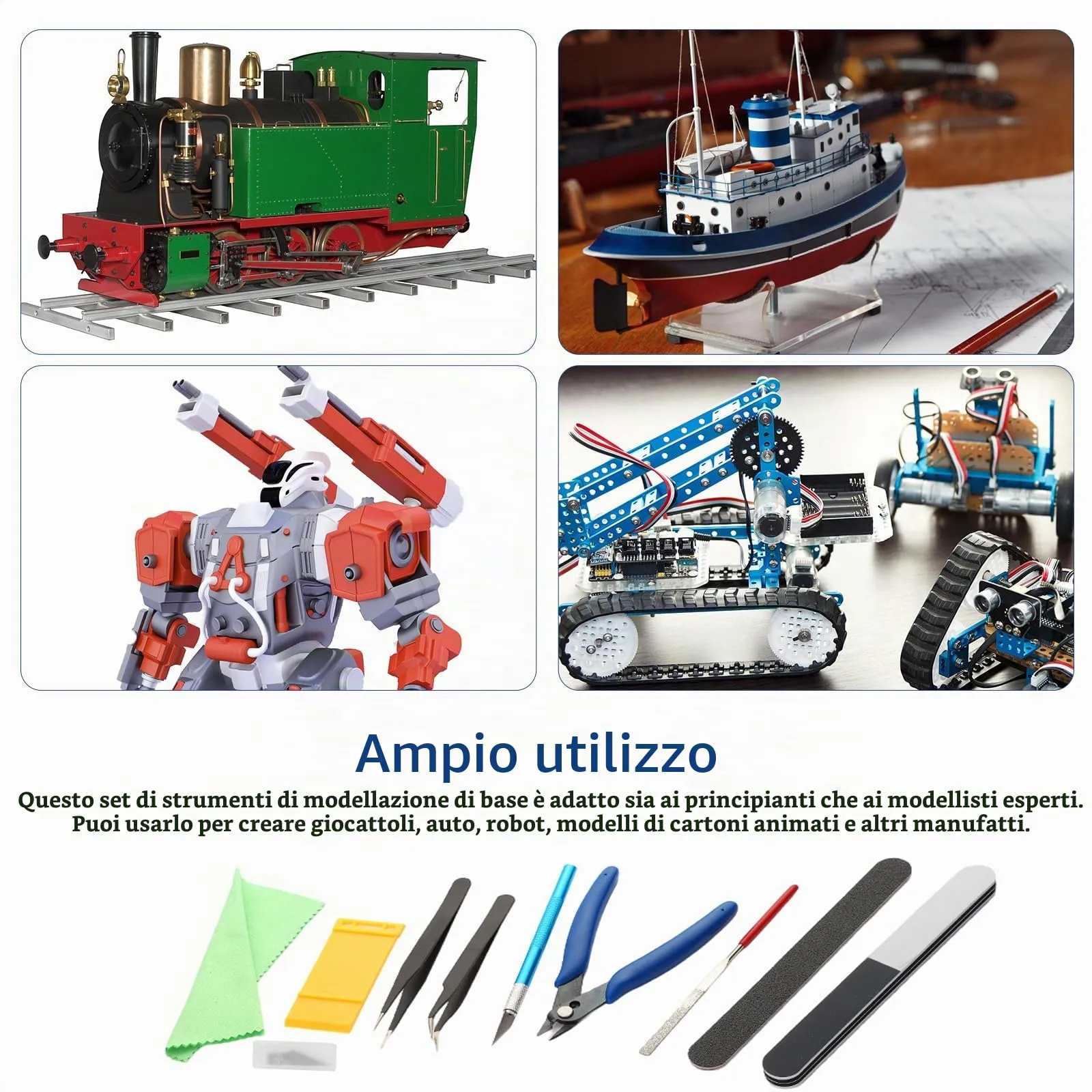 Comzantor Gundam Model Building Tools Kit, 10 Pieces with Plastic Storage Box - immagine 6