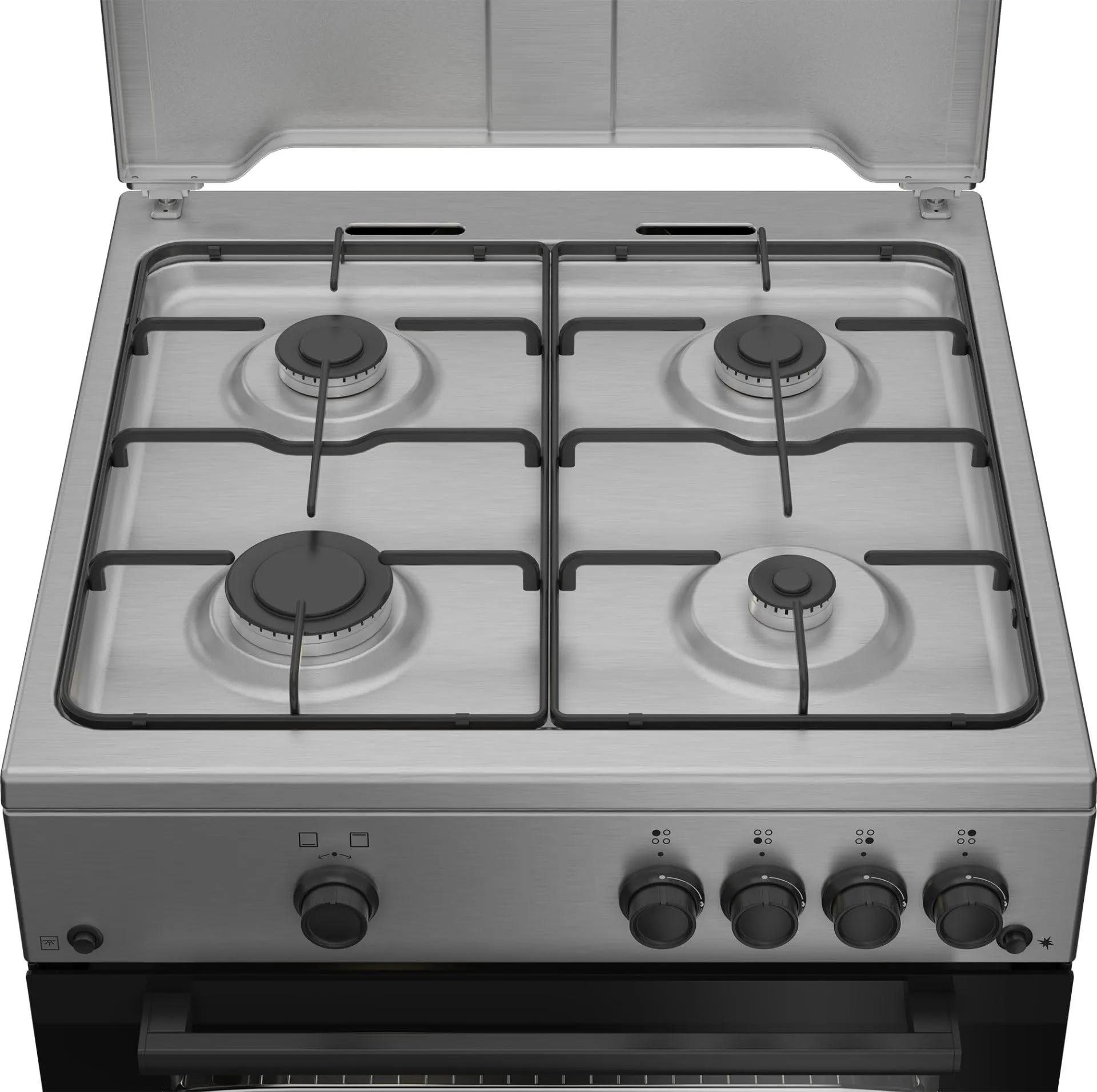 Beko FBG62010DX Cucina a Gas con Forno, 60x60 cm, Inox/Nero - immagine 3