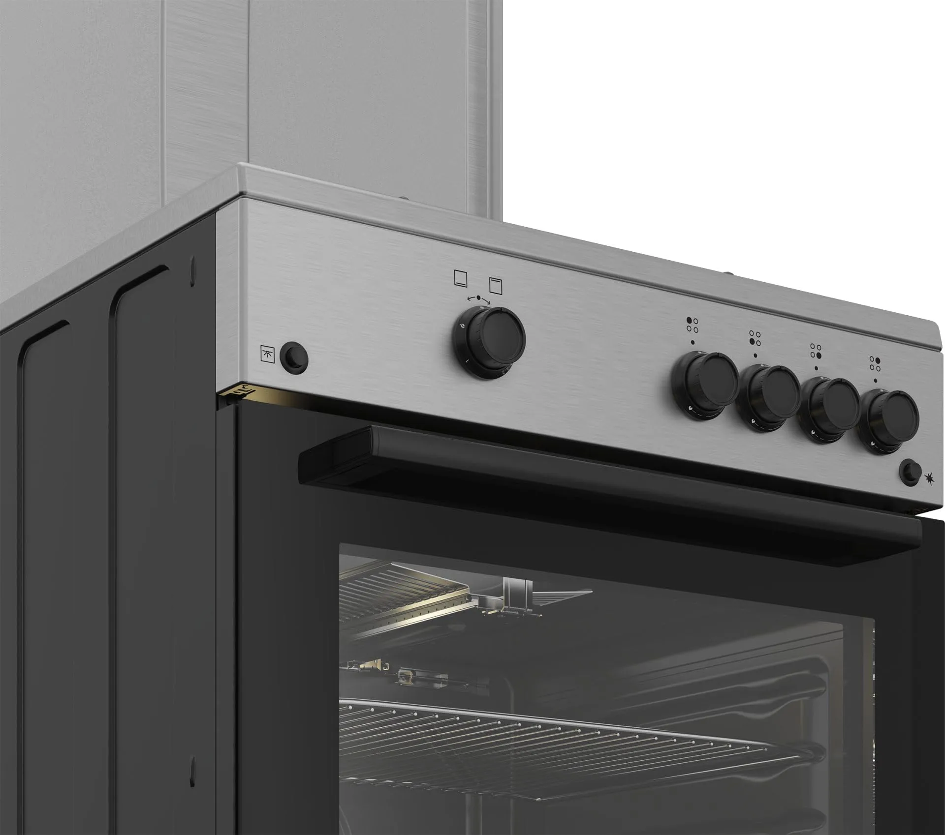 Beko FBG62010DX Cucina a Gas con Forno, 60x60 cm, Inox/Nero - immagine 4