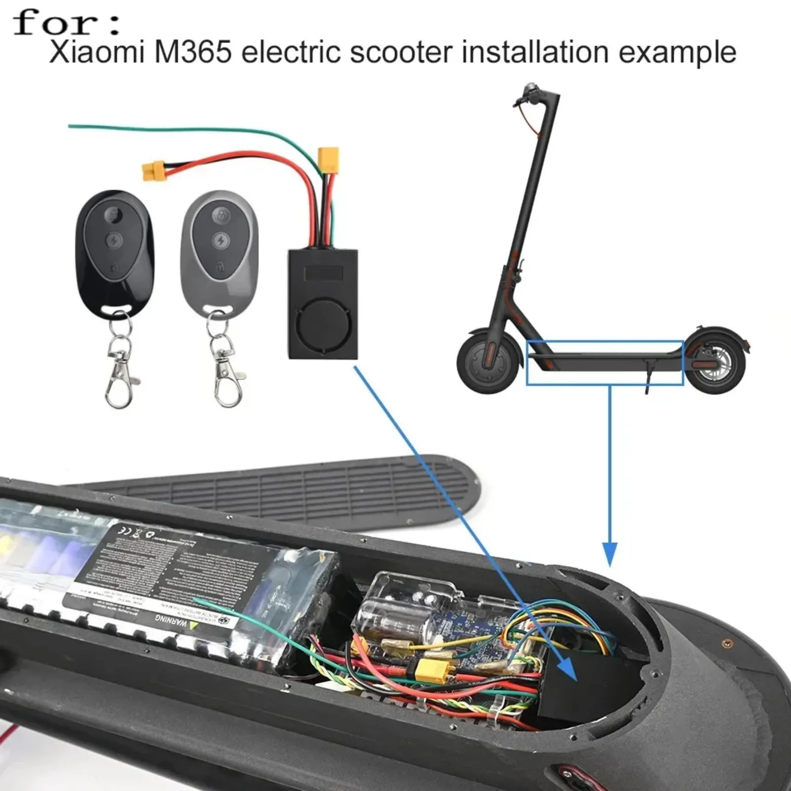 XBERSTAR Allarme Antifurto 115dB per Scooter Elettrico Xiaomi M365 (Interfacce XT30) - immagine 7
